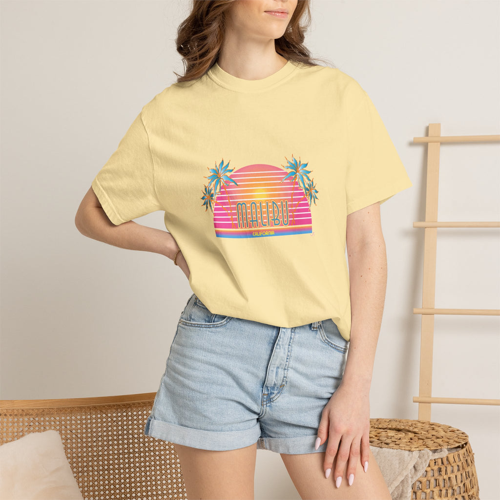 Striking Malibu California Graphic Unisex Garment-Dyed T-shirt