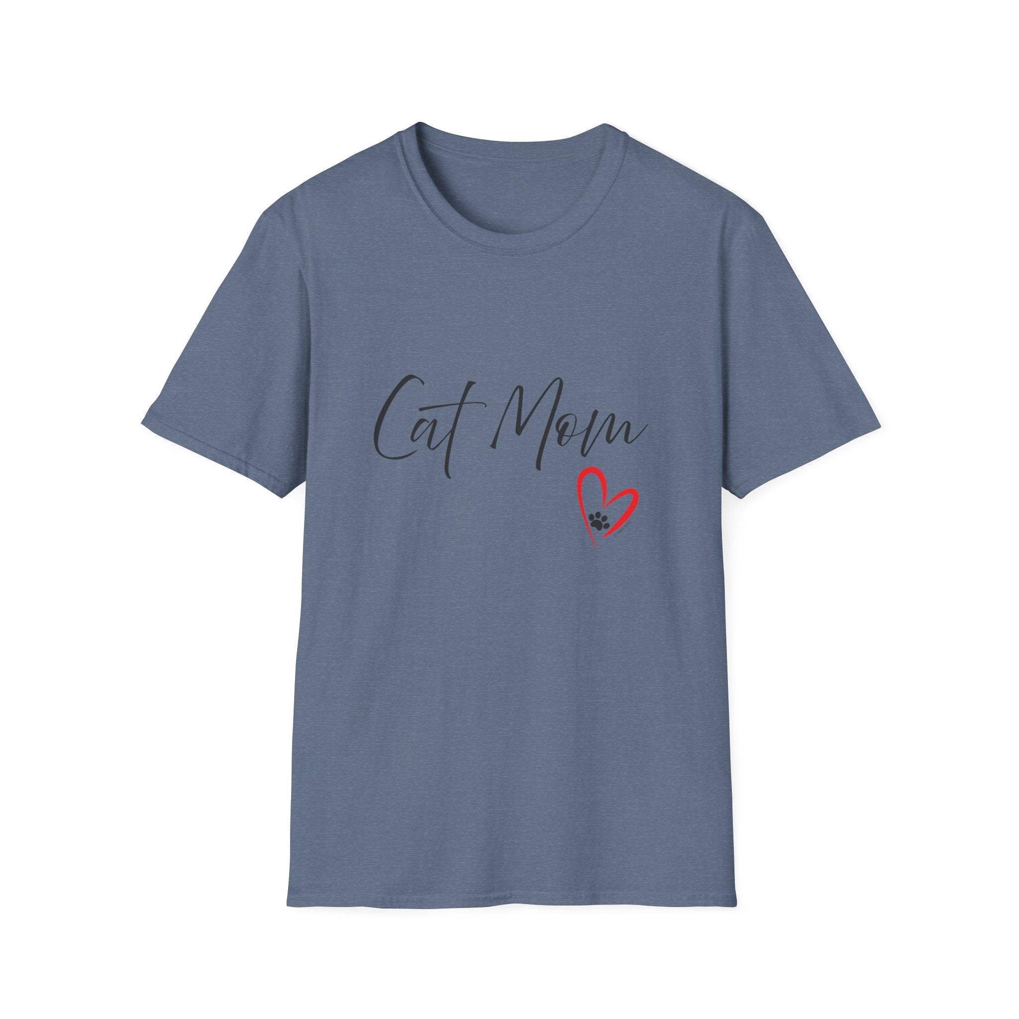 Cat Mom Heart Graphic Tee