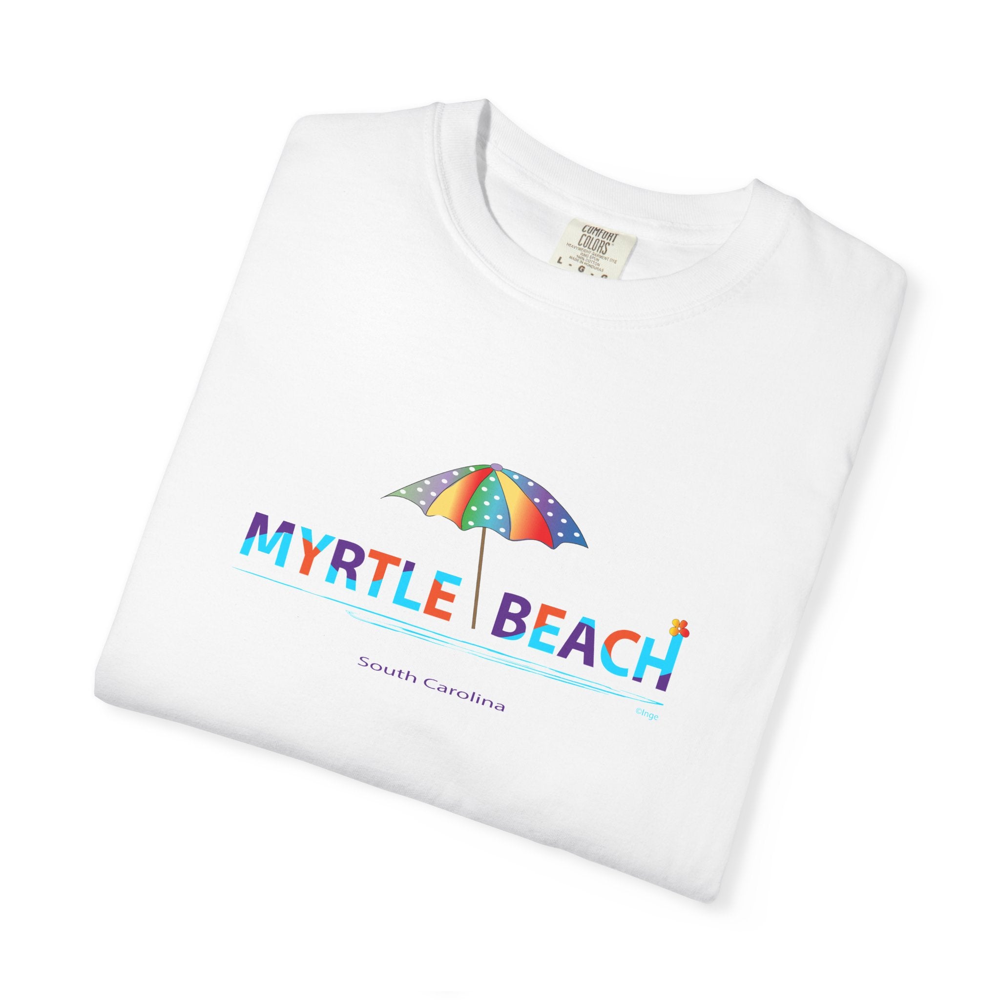 Myrtle Beach South Carolina Graphic Unisex Garment-Dyed T-shirt
