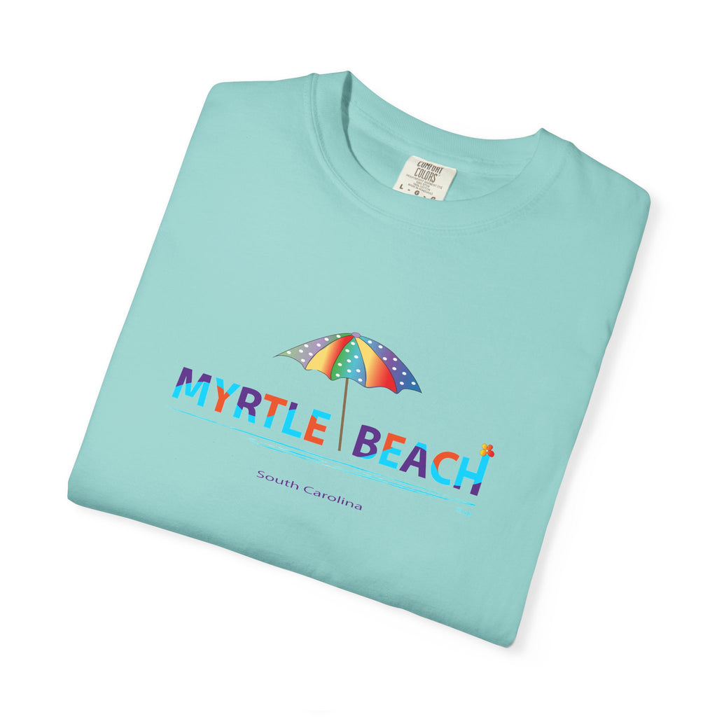 Myrtle Beach South Carolina Graphic Unisex Garment-Dyed T-shirt
