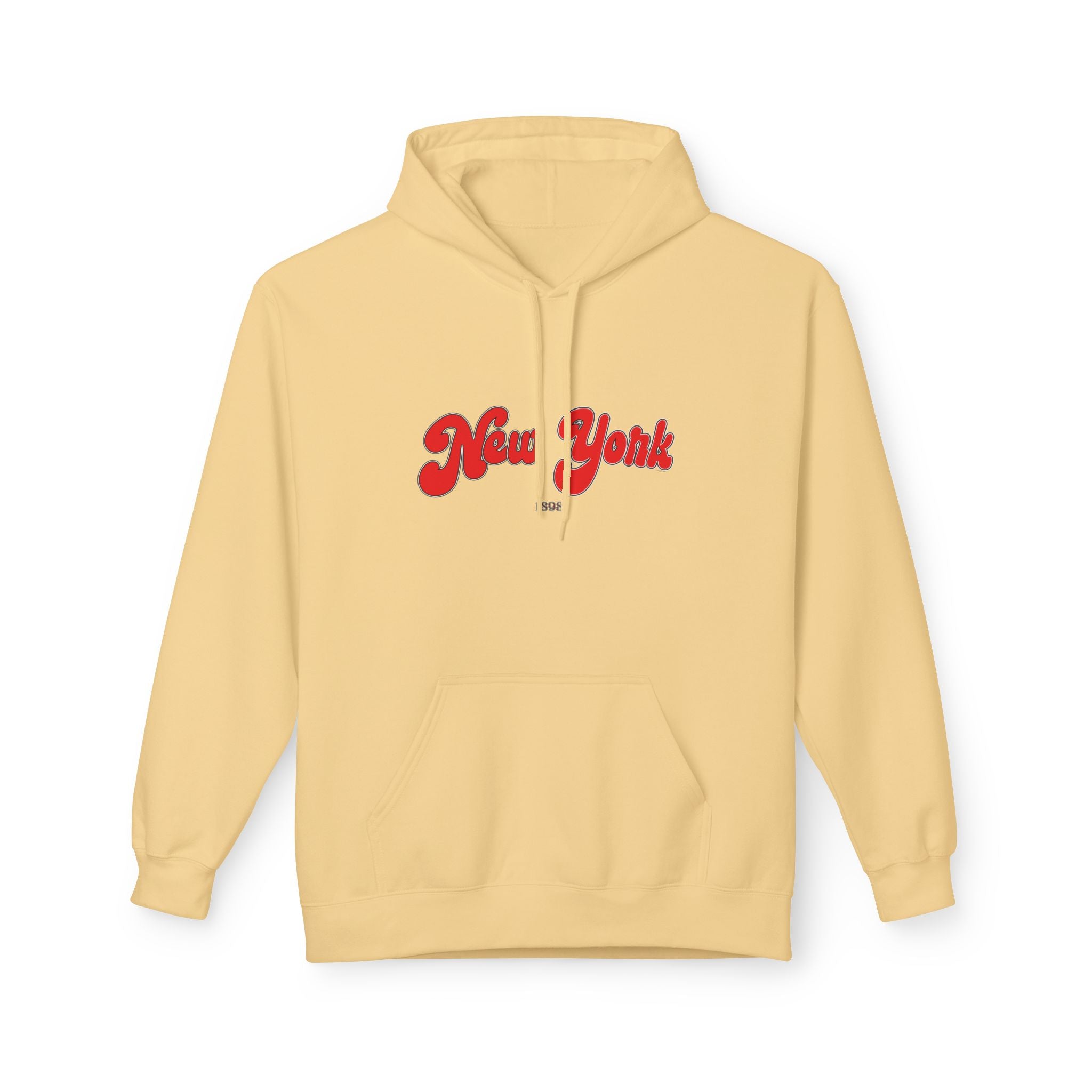 New York 1898 Retro Typography Hoodie