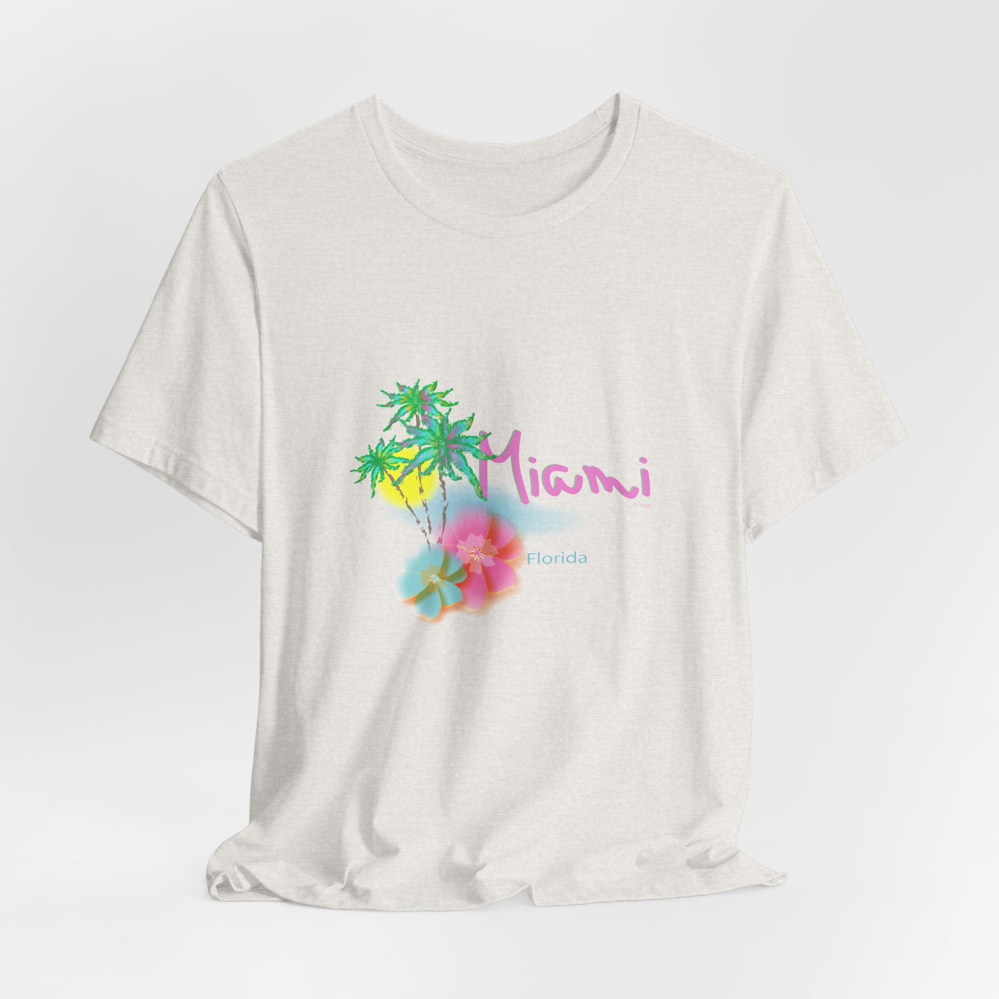 MIAMI, Florida Palm Sunset Graphic Unisex Jersey Short Sleeve Tee