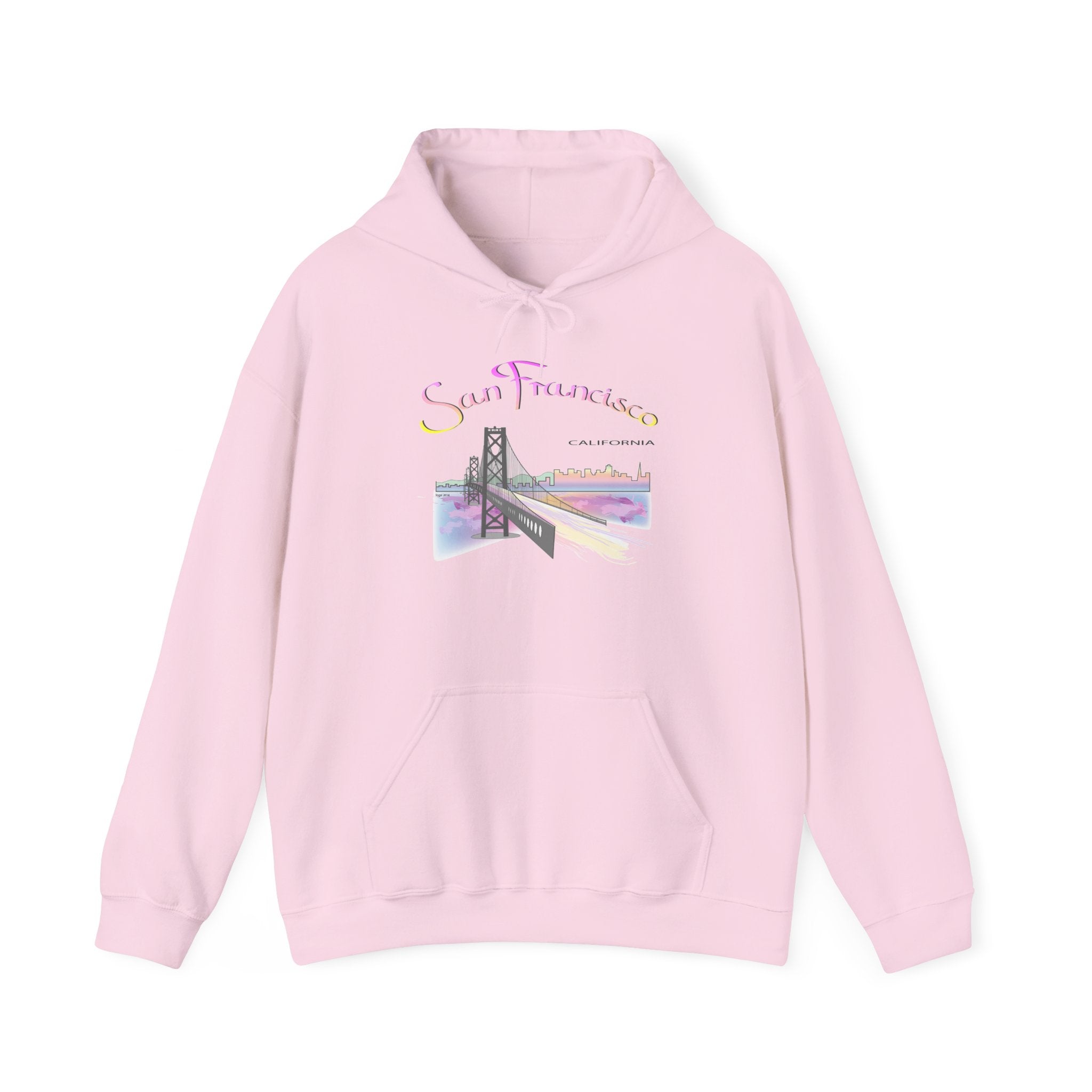 San Francisco Rainbow Bridge Graphic Hoodie - Unisex Heavy Blend™ Hooded Sweatshirt