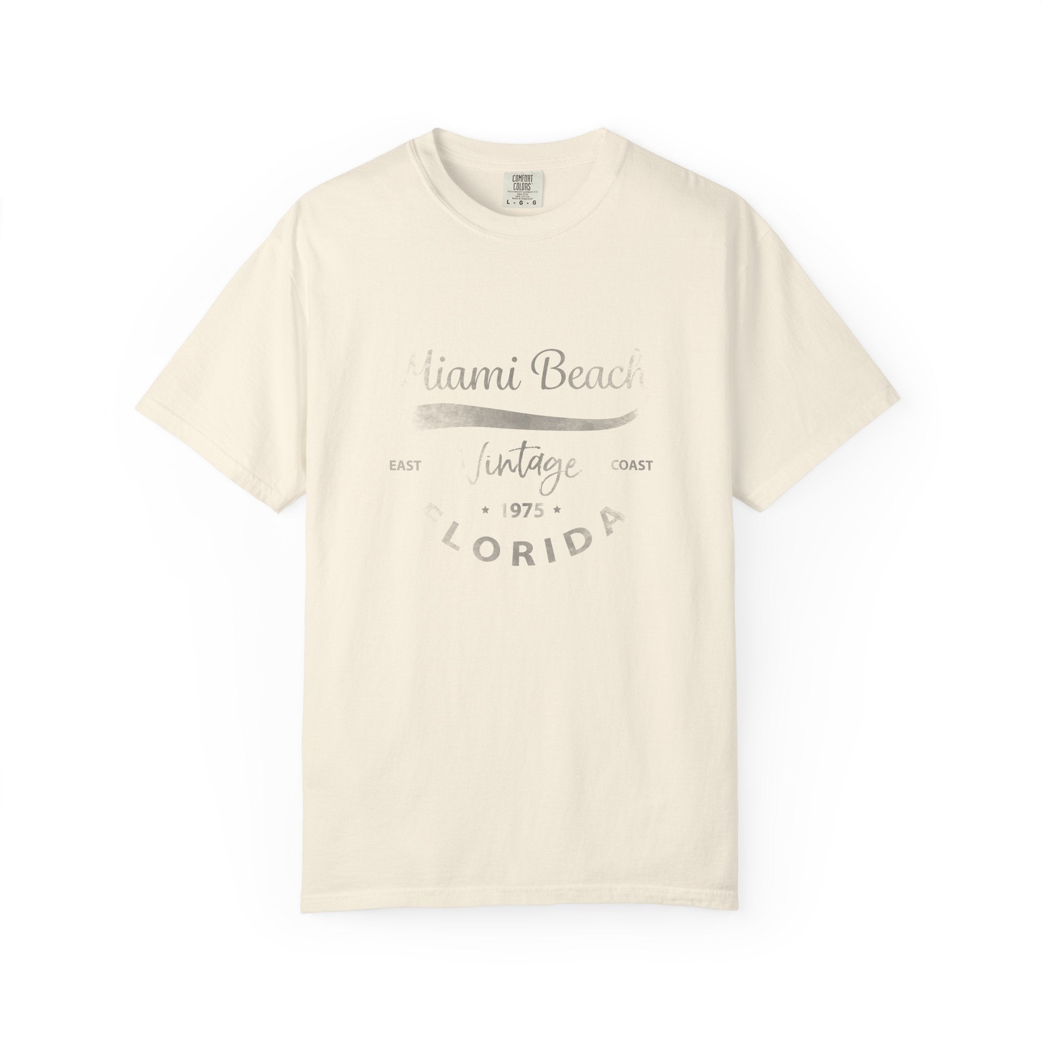 Miami Beach Florida Vintage Graphic Unisex Garment-Dyed T-shirt