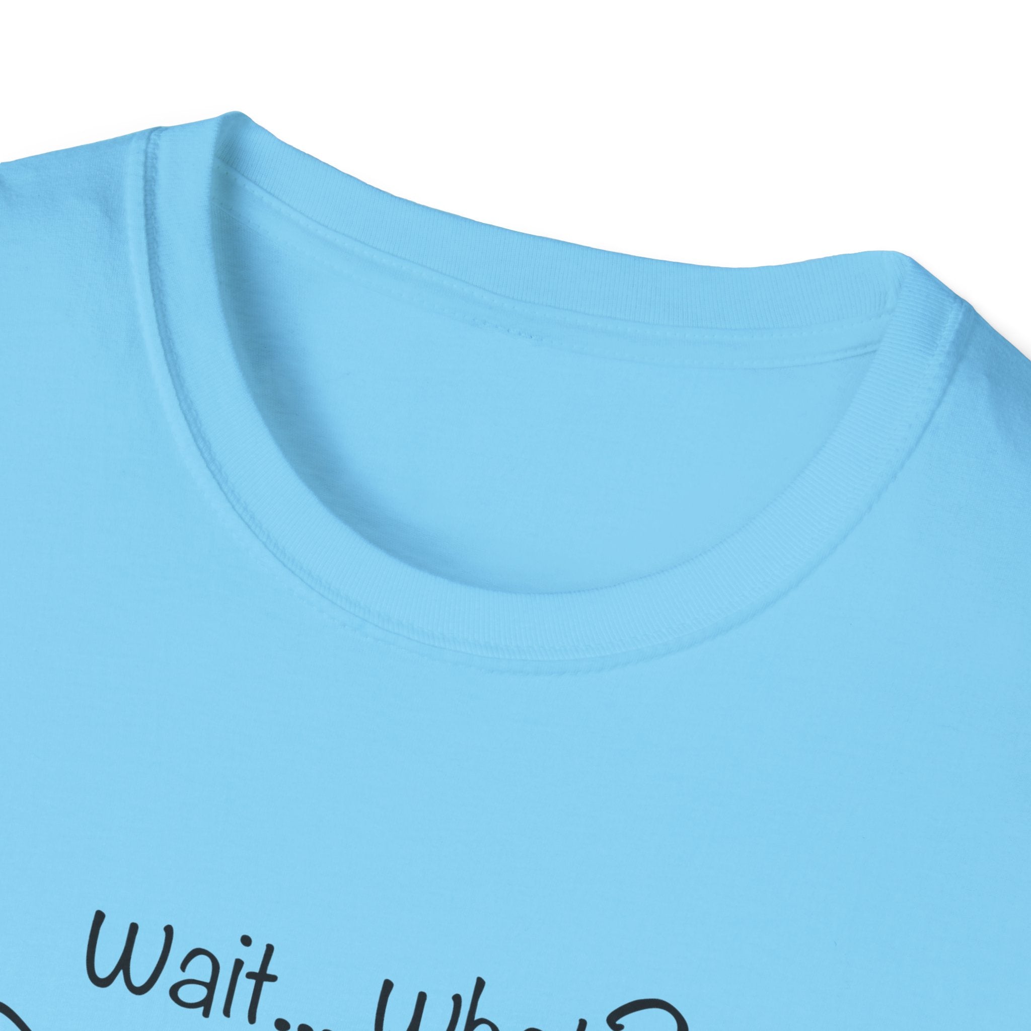 Wait, What? Funny Cat Graphic T-Shirt with Bow Tie
