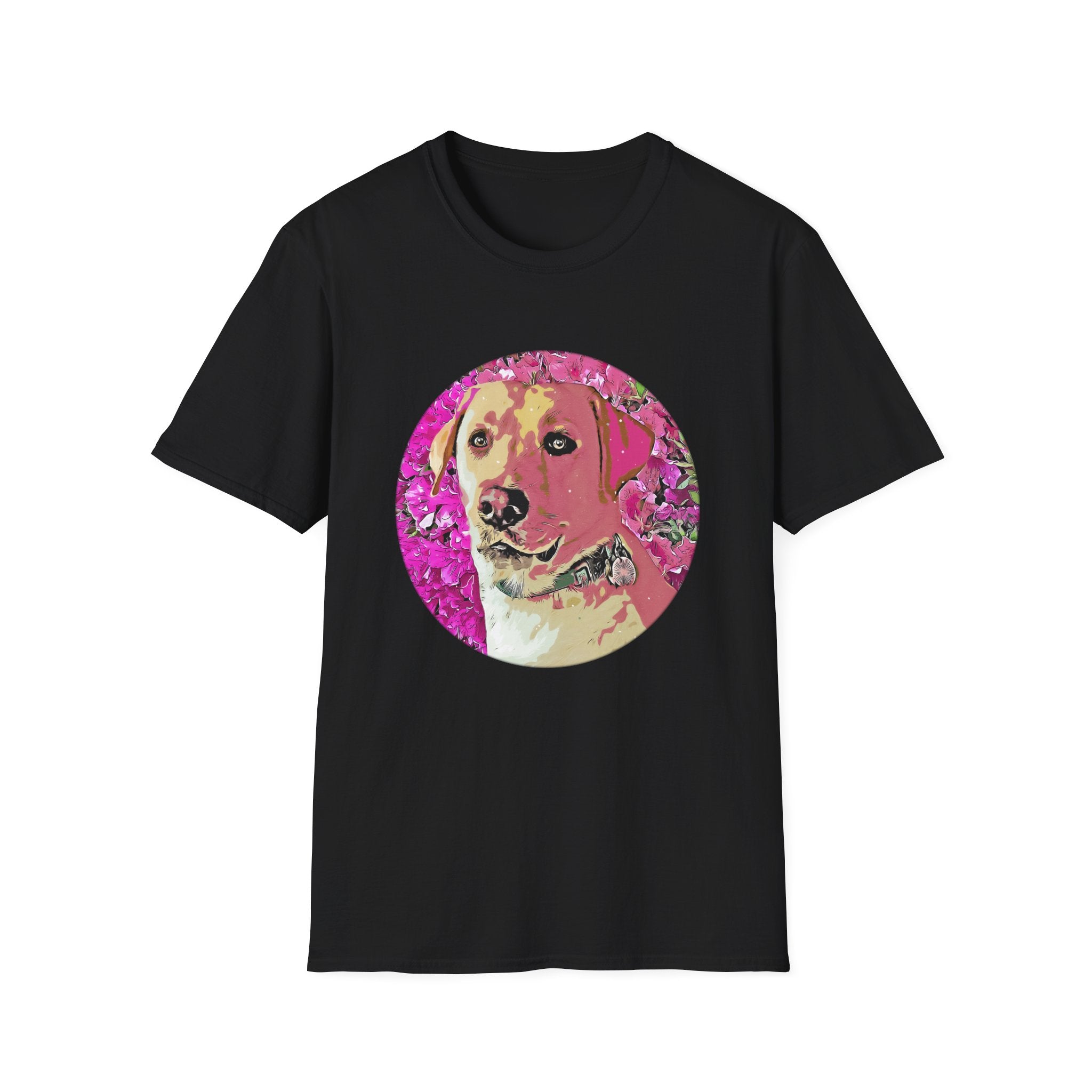Labrador Retriever Floral Graphic T-Shirt for Dog Lovers