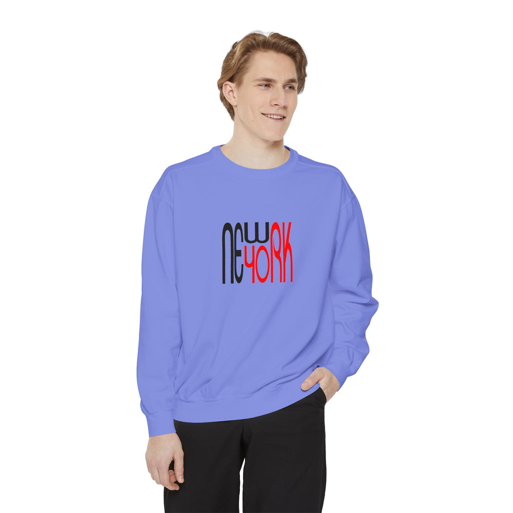 New York Black Red Lettering Graphic Unisex Sweatshirt