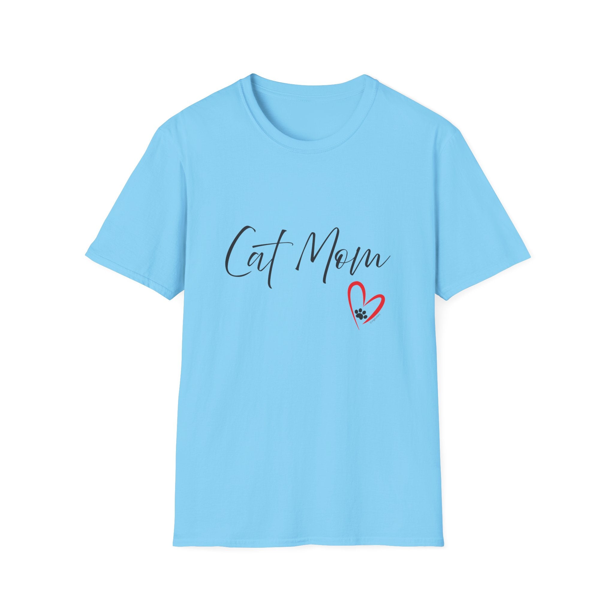Cat Mom Heart Graphic Tee