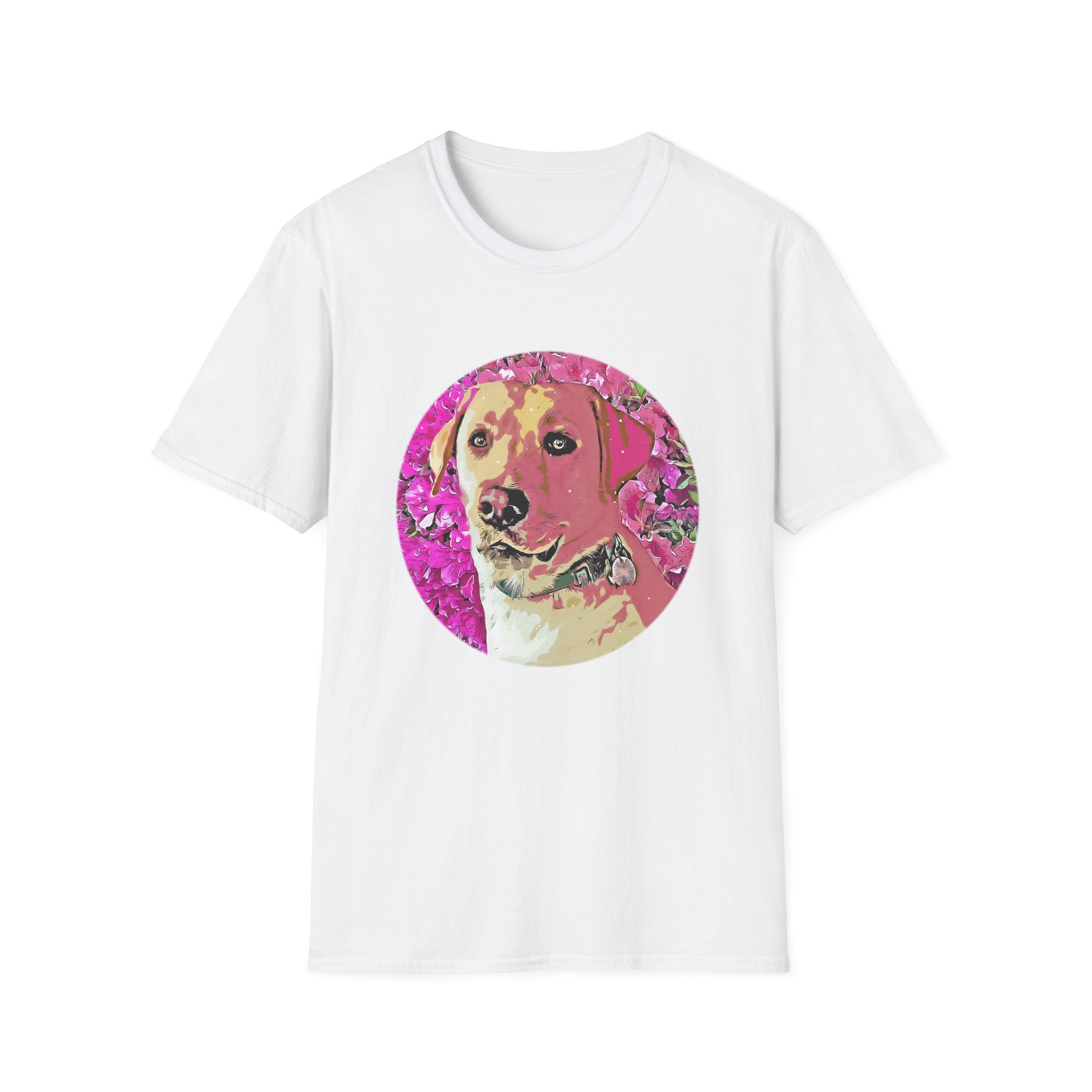 Labrador Retriever Floral Graphic T-Shirt for Dog Lovers