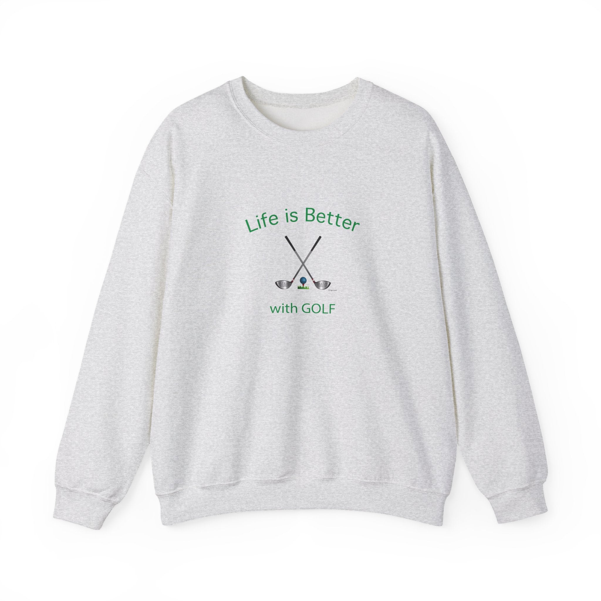 Life Is Better with Golf Graphic Unisex Heavy Blend™ Crewneck Sweatshirt