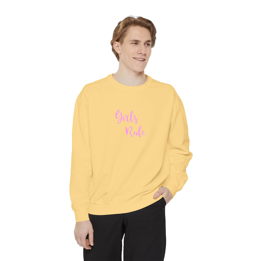 Girls Rule Cool Graphic Unisex Sweatshirt for Women and Girls
