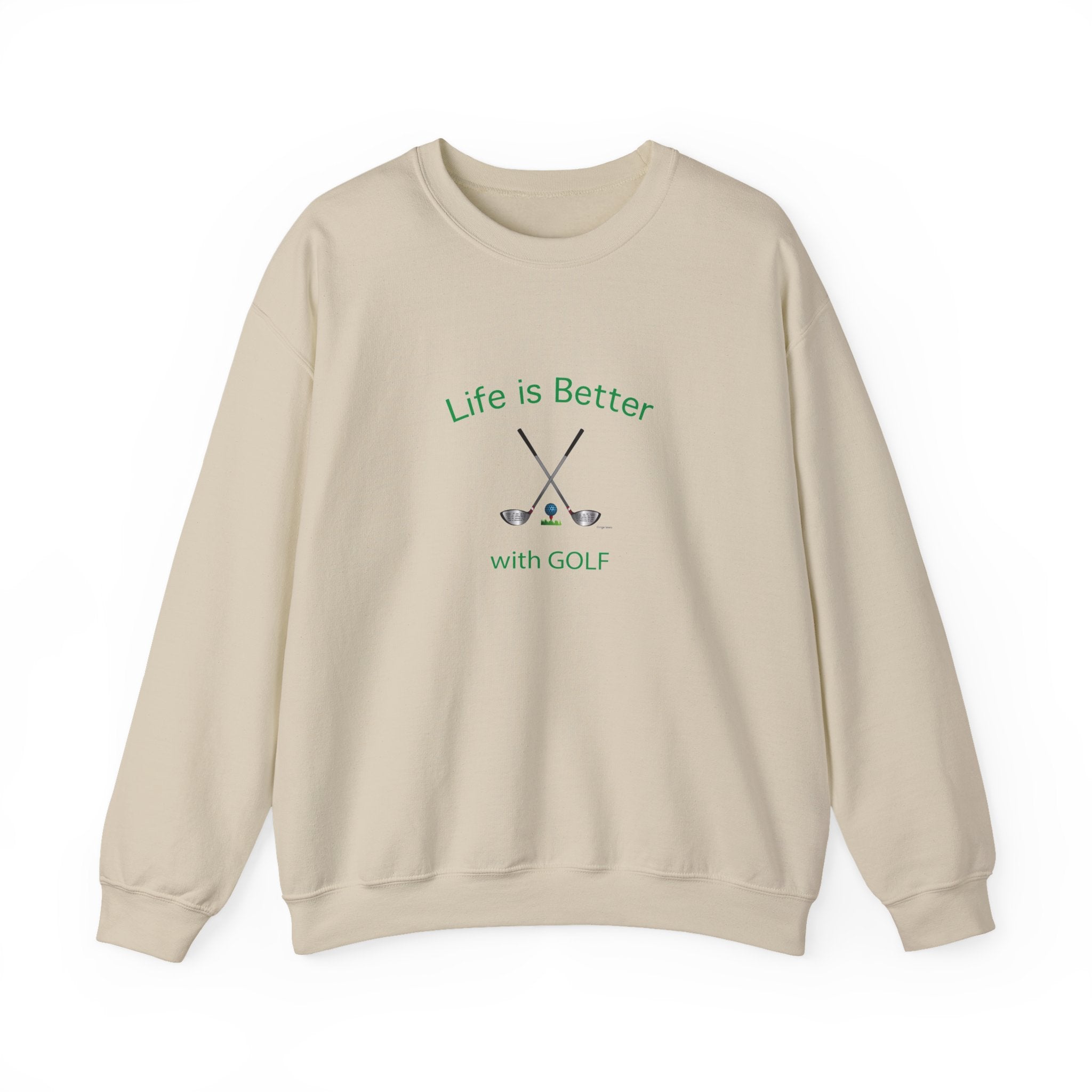 Life Is Better with Golf Graphic Unisex Heavy Blend™ Crewneck Sweatshirt