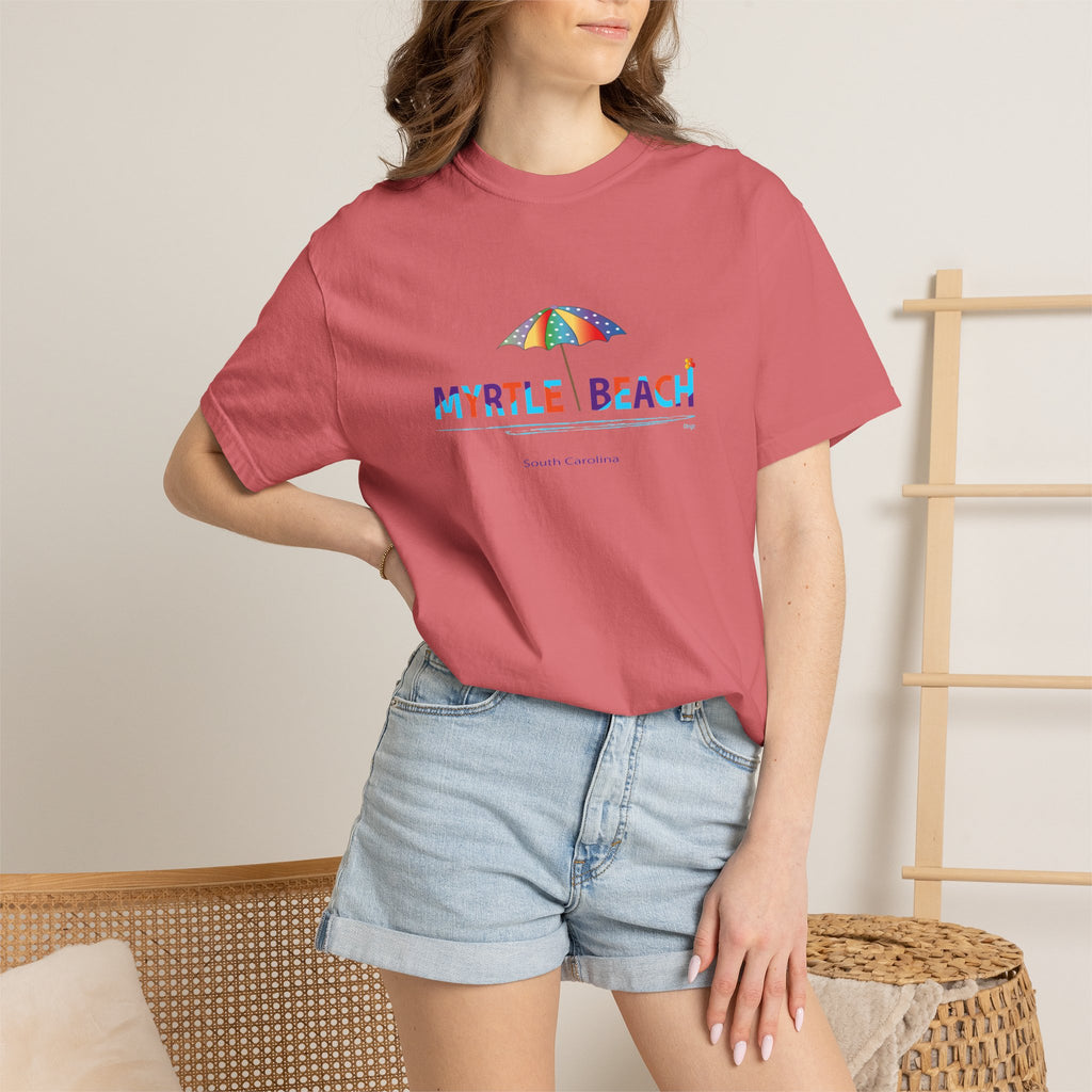 Myrtle Beach South Carolina Graphic Unisex Garment-Dyed T-shirt