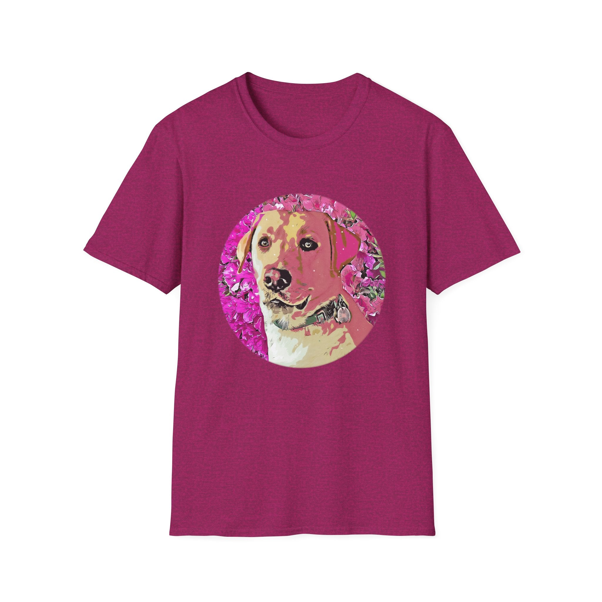 Labrador Retriever Floral Graphic T-Shirt for Dog Lovers