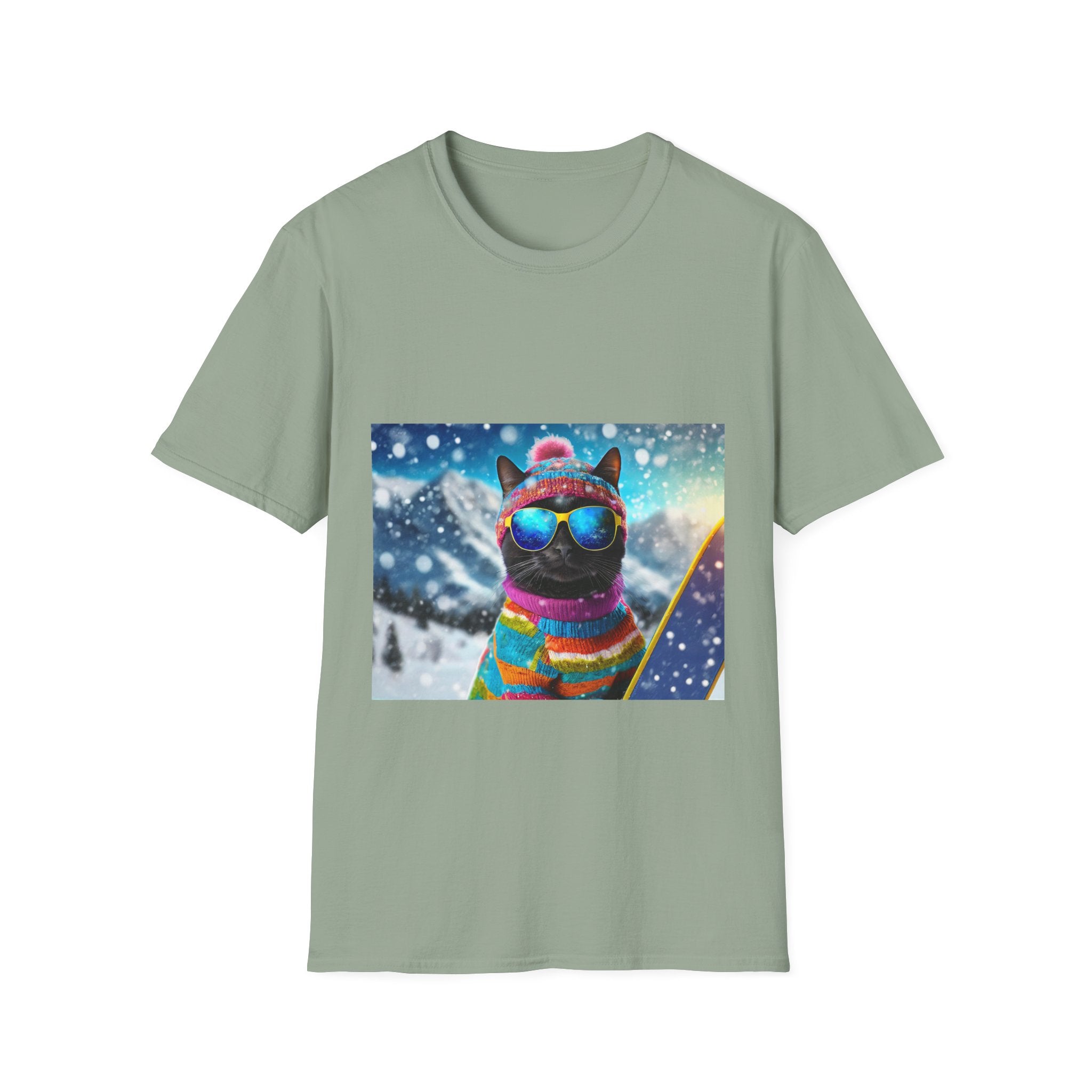 Cool Snow Cat Graphic Tee