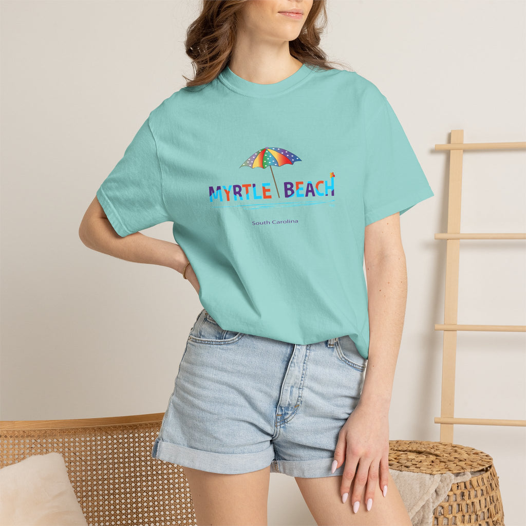 Myrtle Beach South Carolina Graphic Unisex Garment-Dyed T-shirt