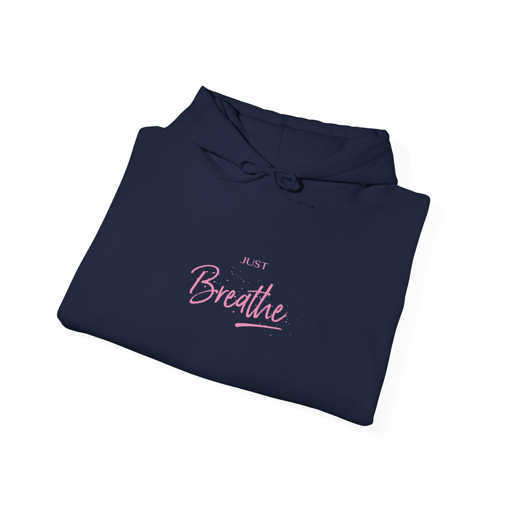 Just Breathe Zen Yoga Graphic Hoodie - Unisex Heavy Blend™ Hooded Sweatshirt