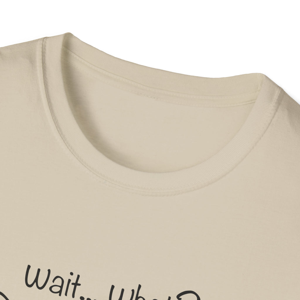 Wait, What? Funny Cat Graphic T-Shirt with Bow Tie