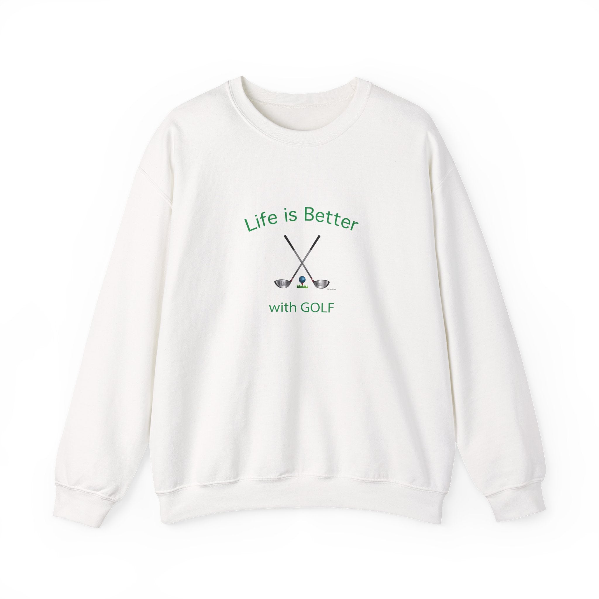 Life Is Better with Golf Graphic Unisex Heavy Blend™ Crewneck Sweatshirt