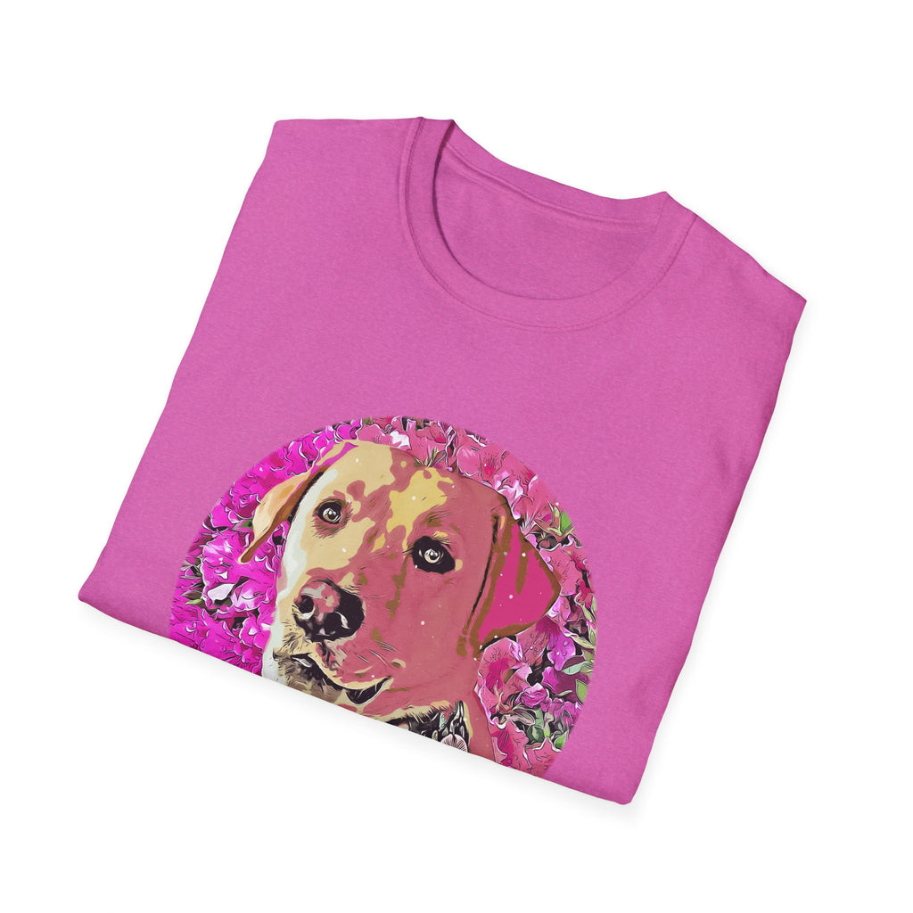 Labrador Retriever Floral Graphic T-Shirt for Dog Lovers
