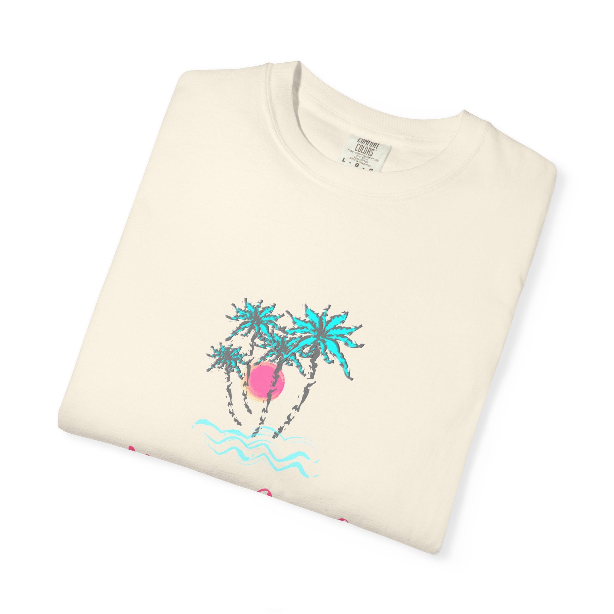 Hello Beach Graphic Unisex Garment-Dyed T-shirt