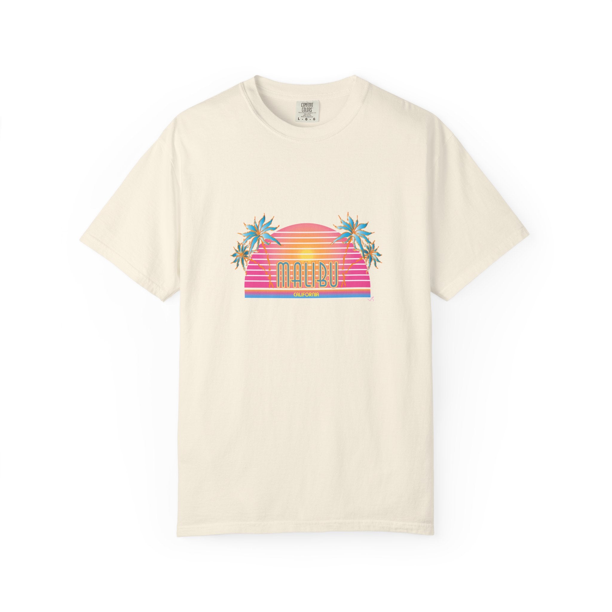 Striking Malibu California Graphic Unisex Garment-Dyed T-shirt