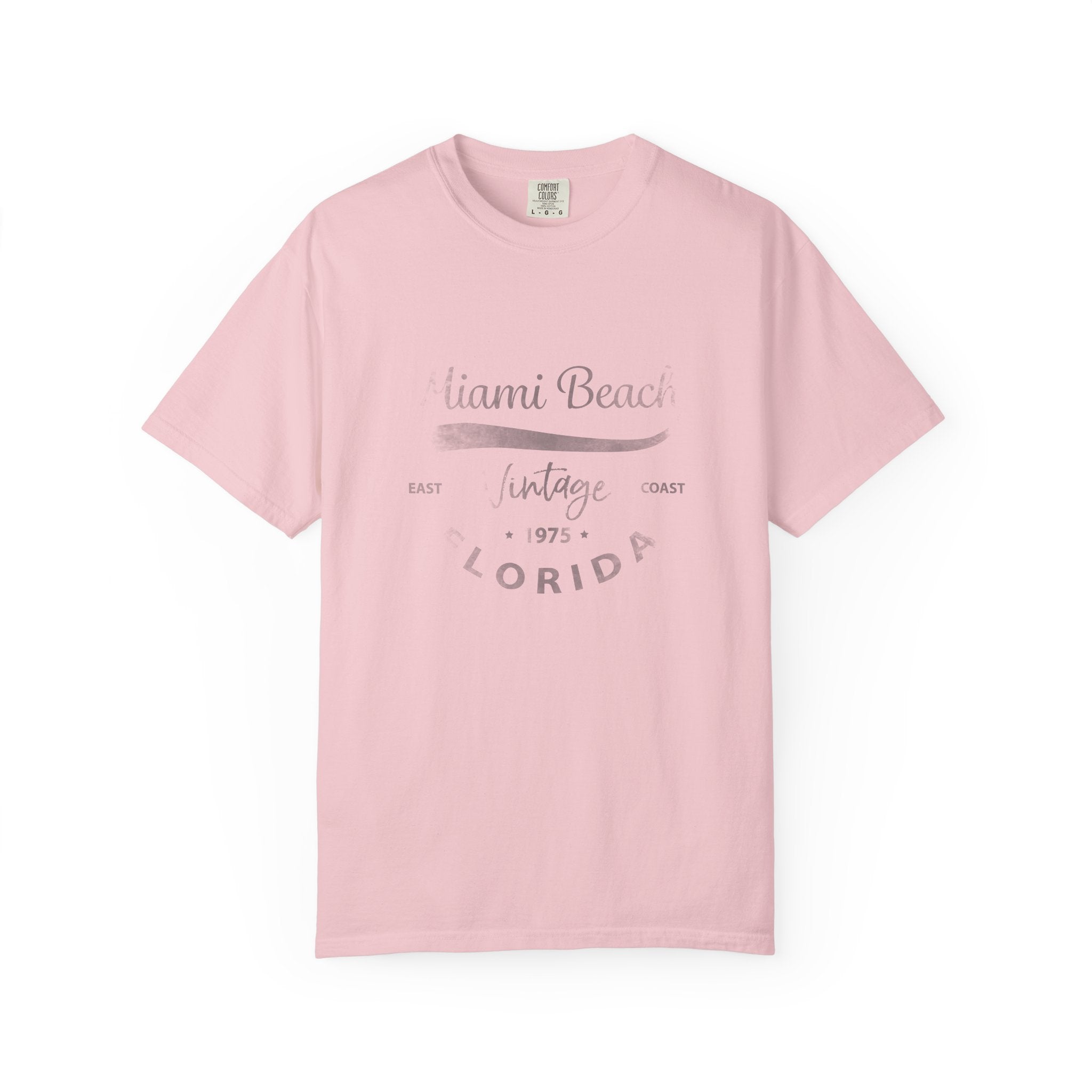 Miami Beach Florida Vintage Graphic Unisex Garment-Dyed T-shirt