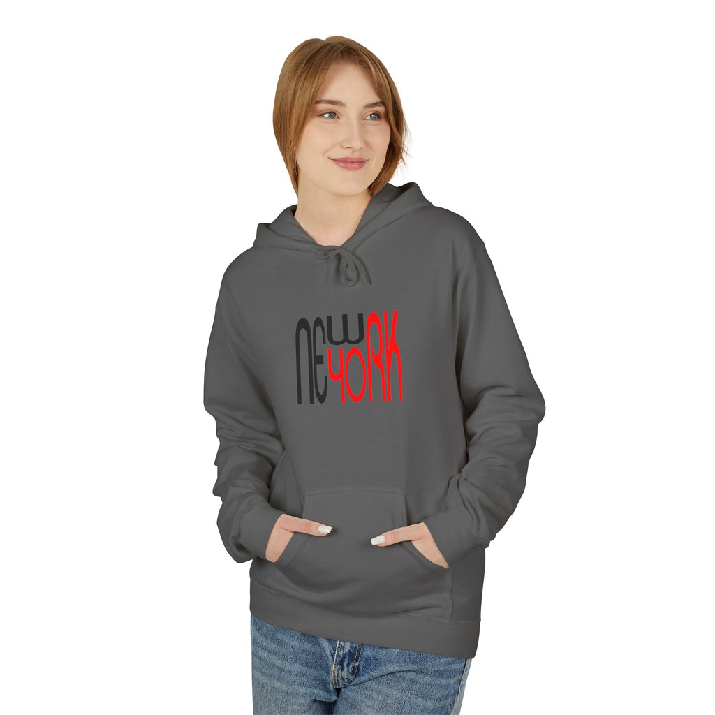 New York Retro Red Black Typography HoodieUnisex Hoodie