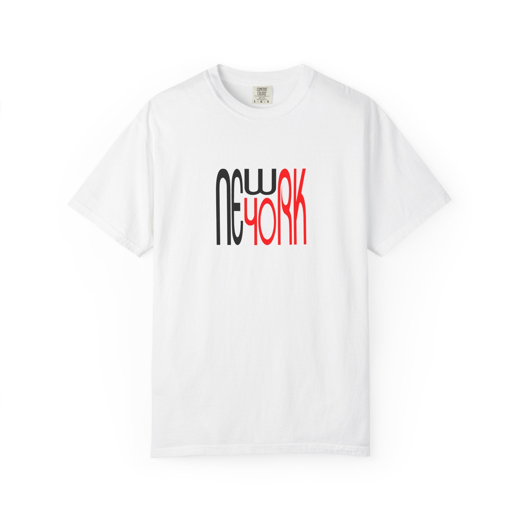 New York Black Red Lettering Unisex Graphic Tee