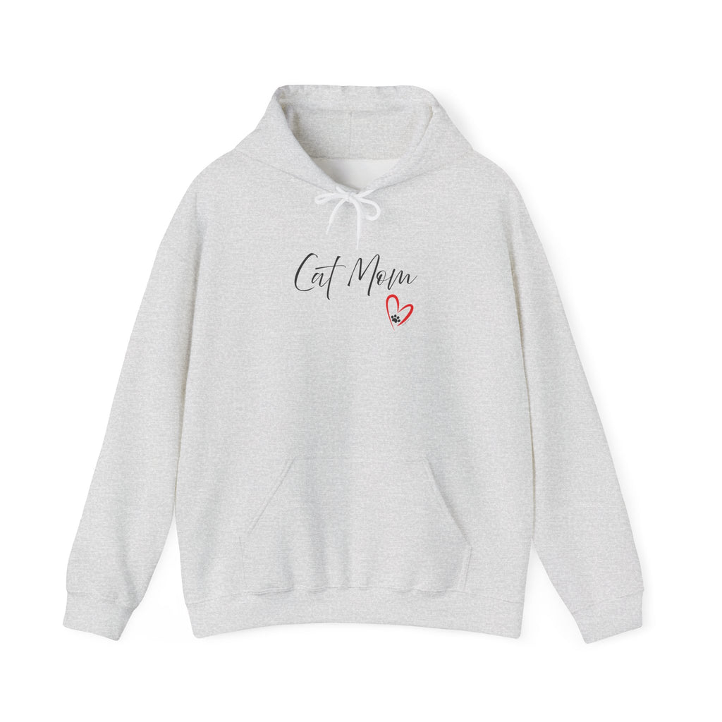 Modern Cat Mom Heart Graphic Design Hoodie Unisex Hoodie