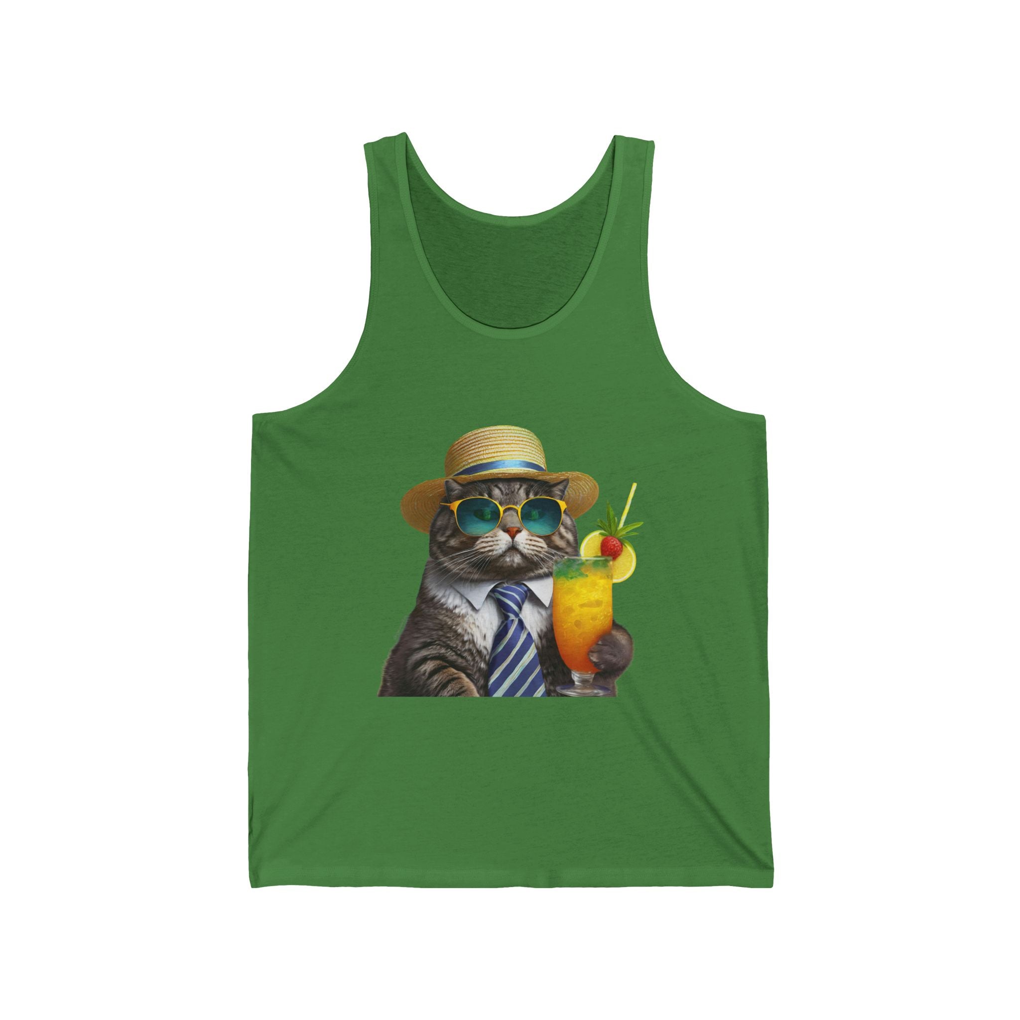 Purr-fectly Chilled Cat Graphic Unisex Jersey Tank