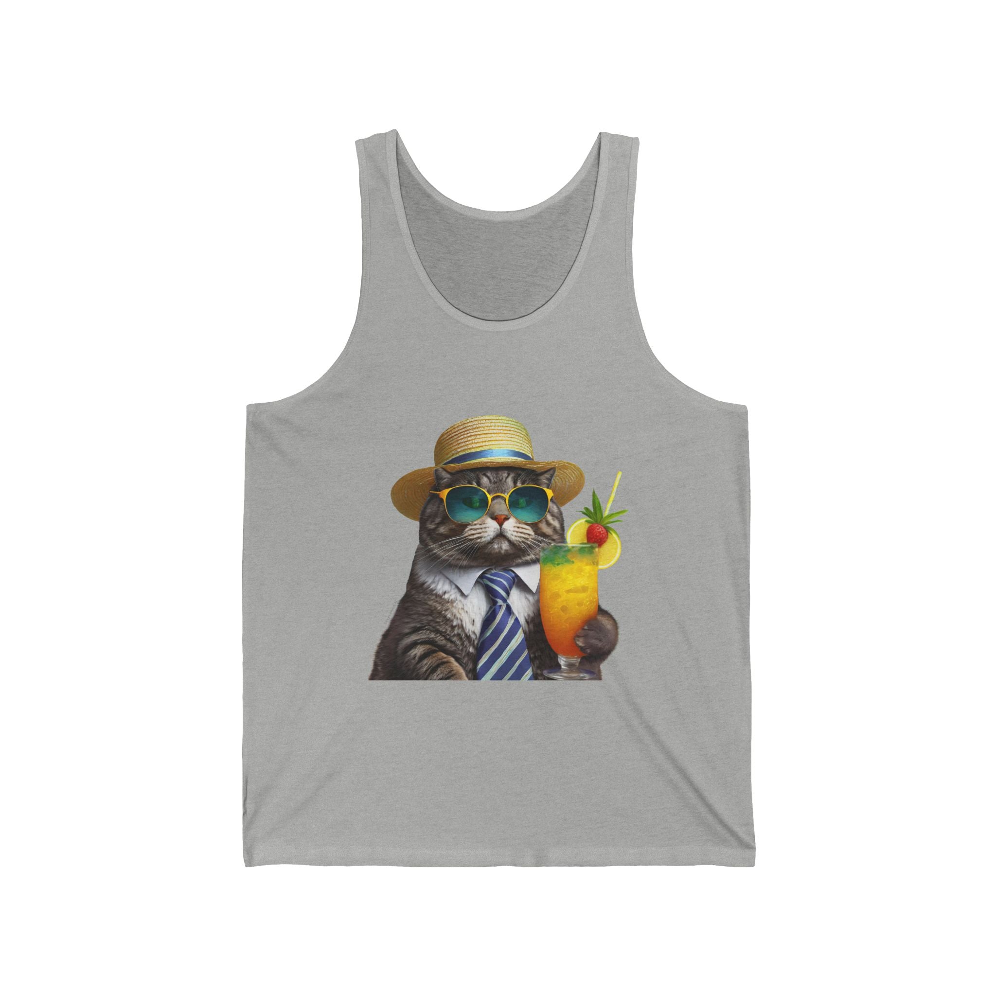 Purr-fectly Chilled Cat Graphic Unisex Jersey Tank