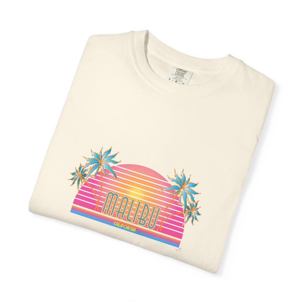 Striking Malibu California Graphic Unisex Garment-Dyed T-shirt