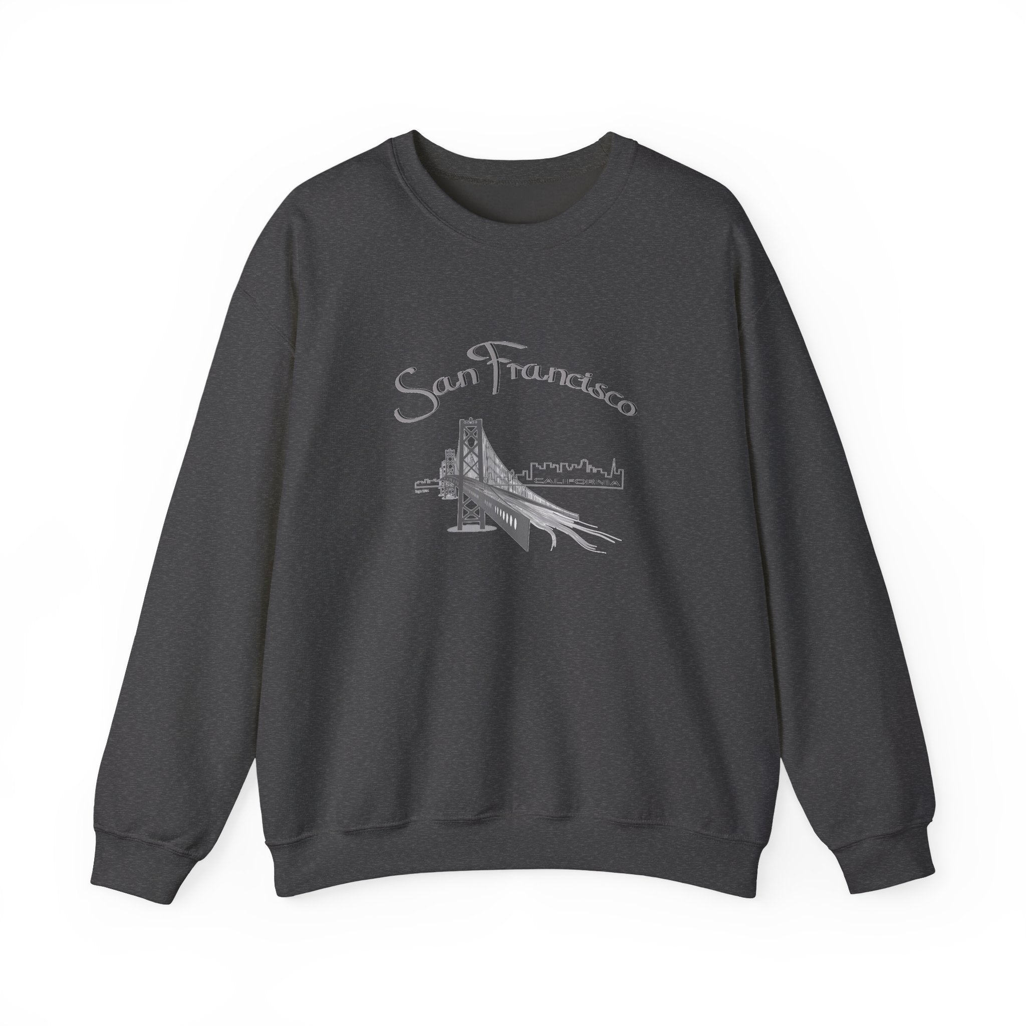 San Francisco Bridge Crewneck Sweatshirt — Vintage City Skyline Pullover