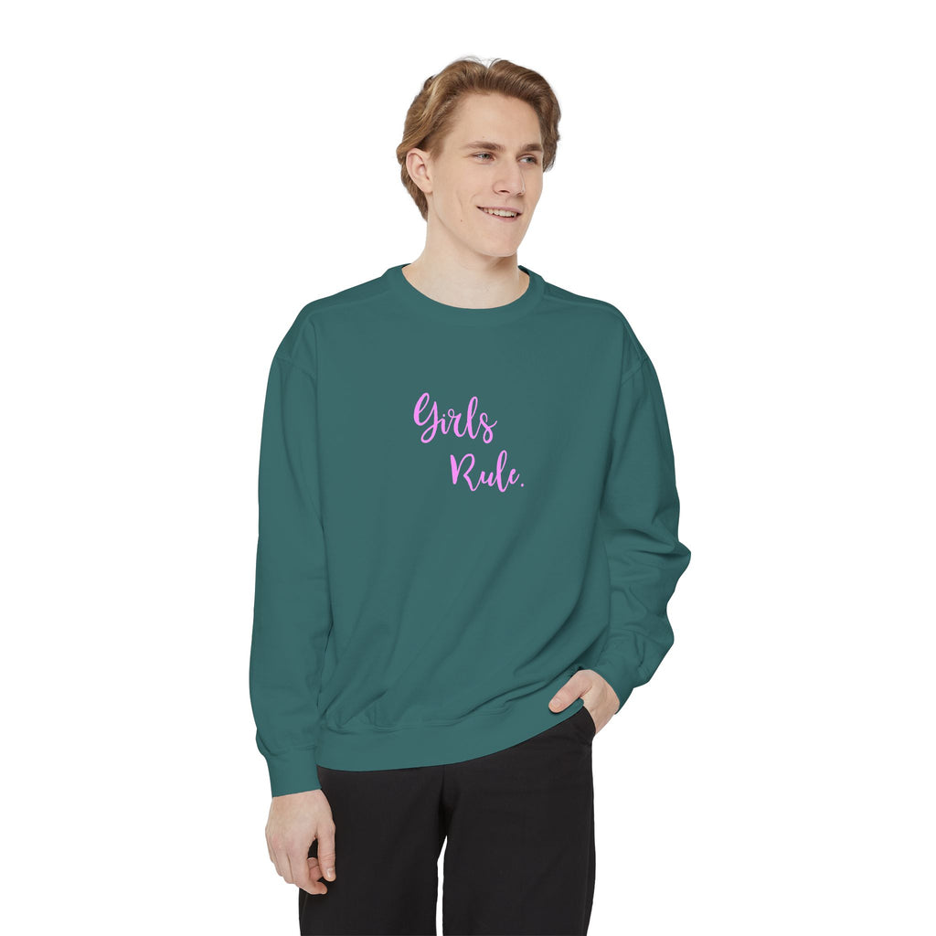 Girls Rule Cool Graphic Unisex Sweatshirt for Women and Girls