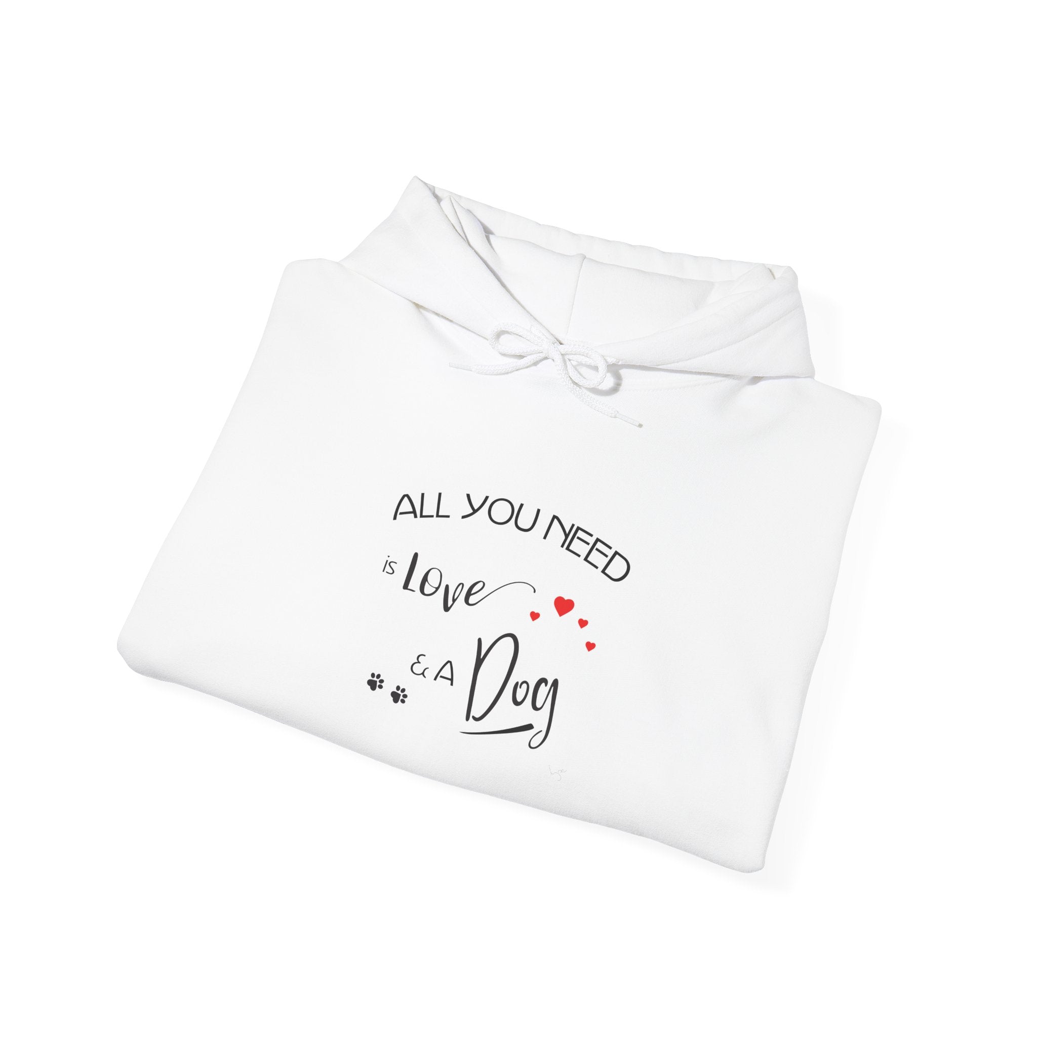 All You Need Is Love and a Dog Graphic Hoodie - Unisex Heavy Blend™ Hooded Sweatshirt