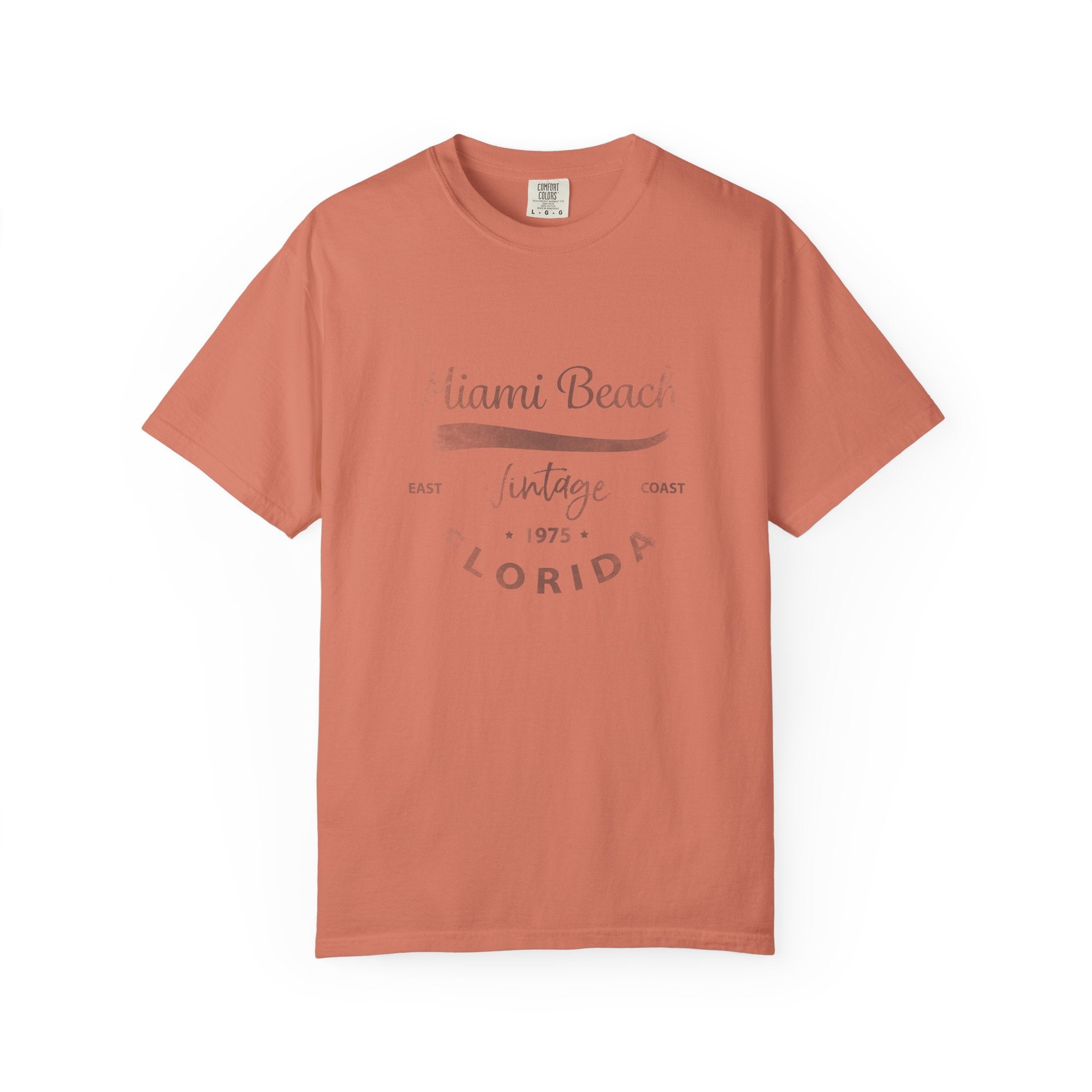 Miami Beach Florida Vintage Graphic Unisex Garment-Dyed T-shirt