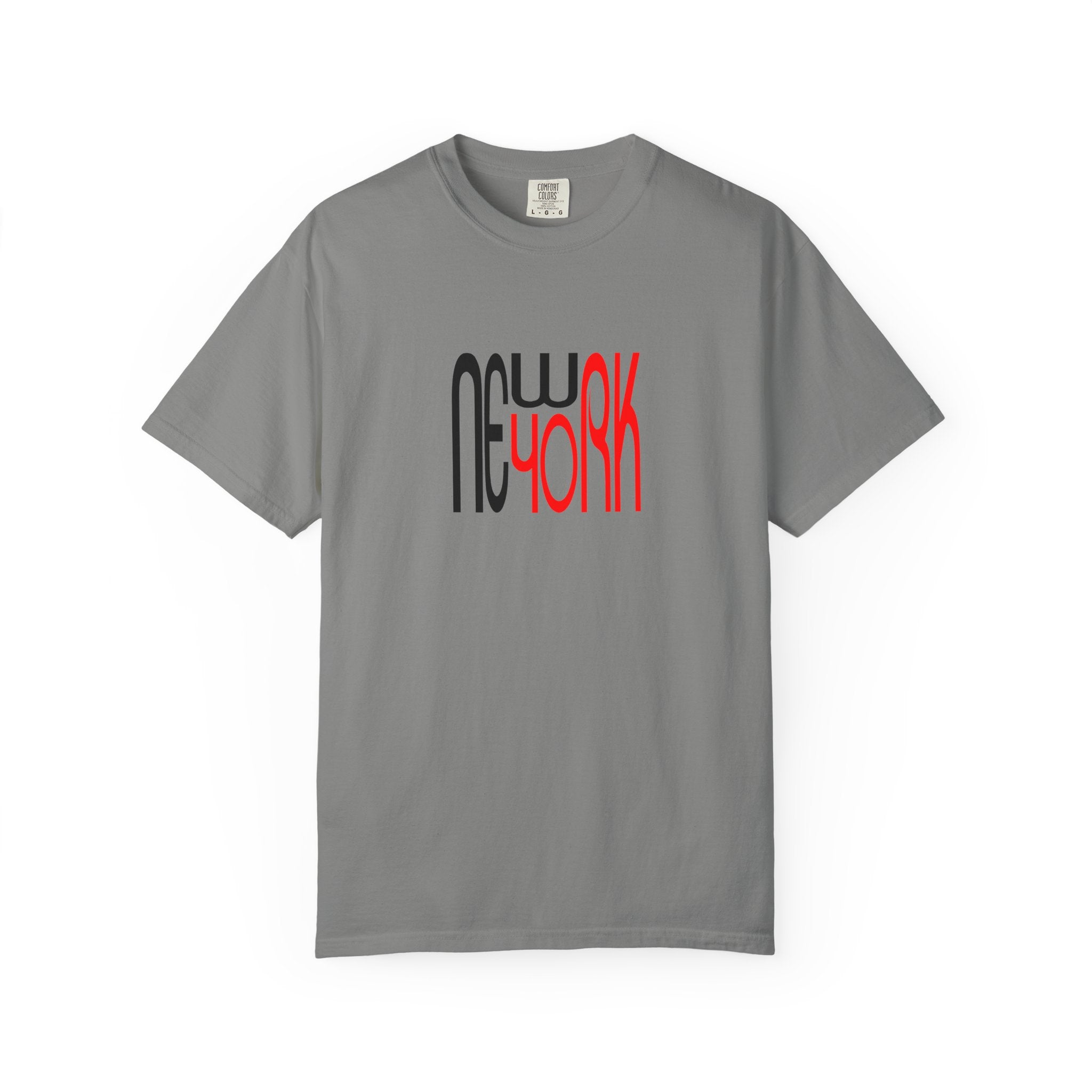 New York Black Red Lettering Unisex Graphic Tee
