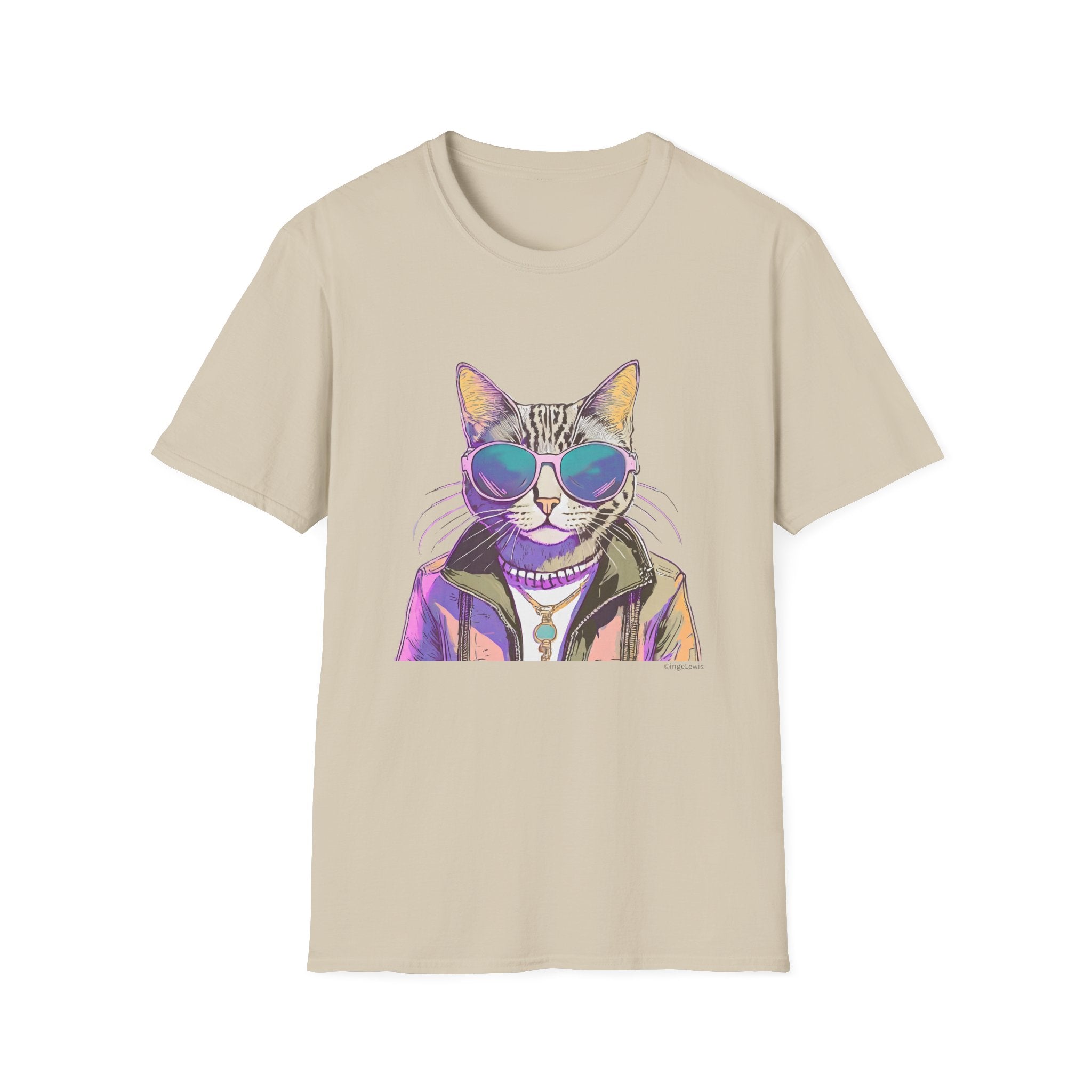 Cool Cat in Sunglasses Graphic Tee