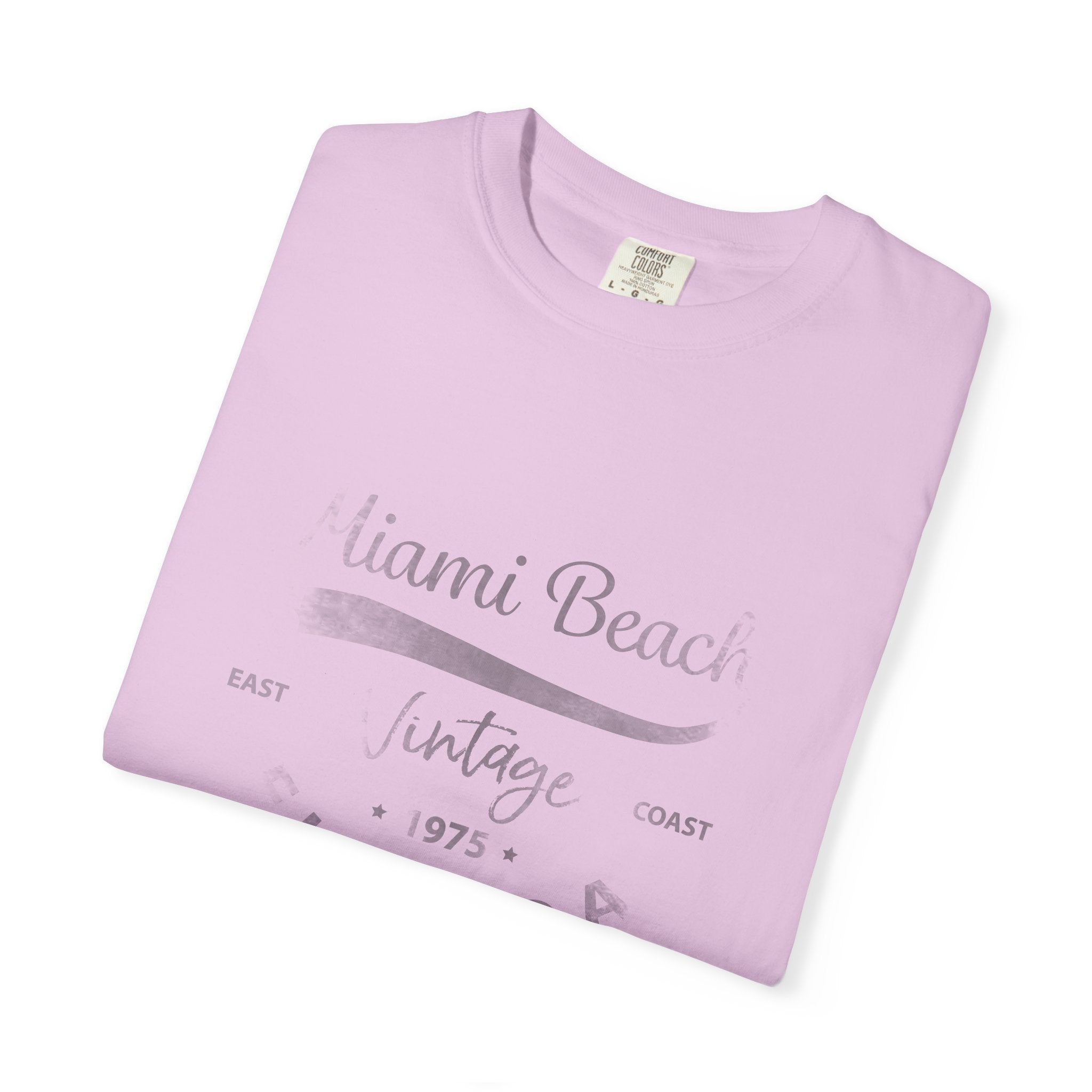 Miami Beach Florida Vintage Graphic Unisex Garment-Dyed T-shirt