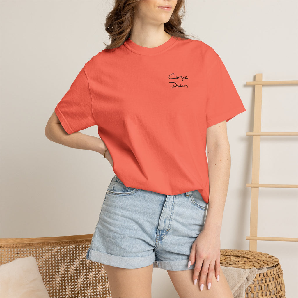 Carpe Diem Black Script Graphic Unisex T-shirt