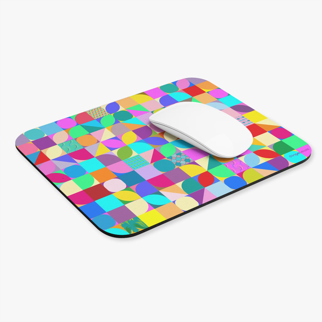 Colorful Geometric Abstract Art Mouse Pad (Rectangle)