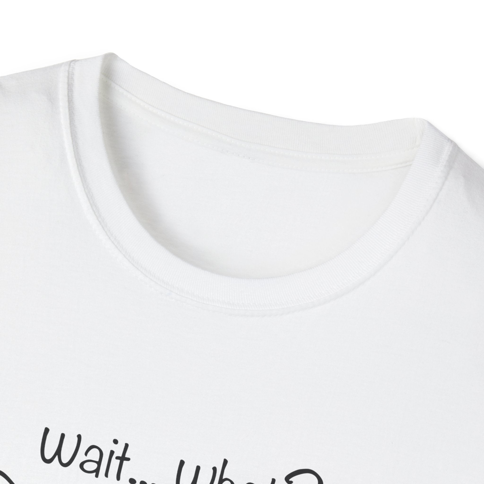 Wait, What? Funny Cat Graphic T-Shirt with Bow Tie