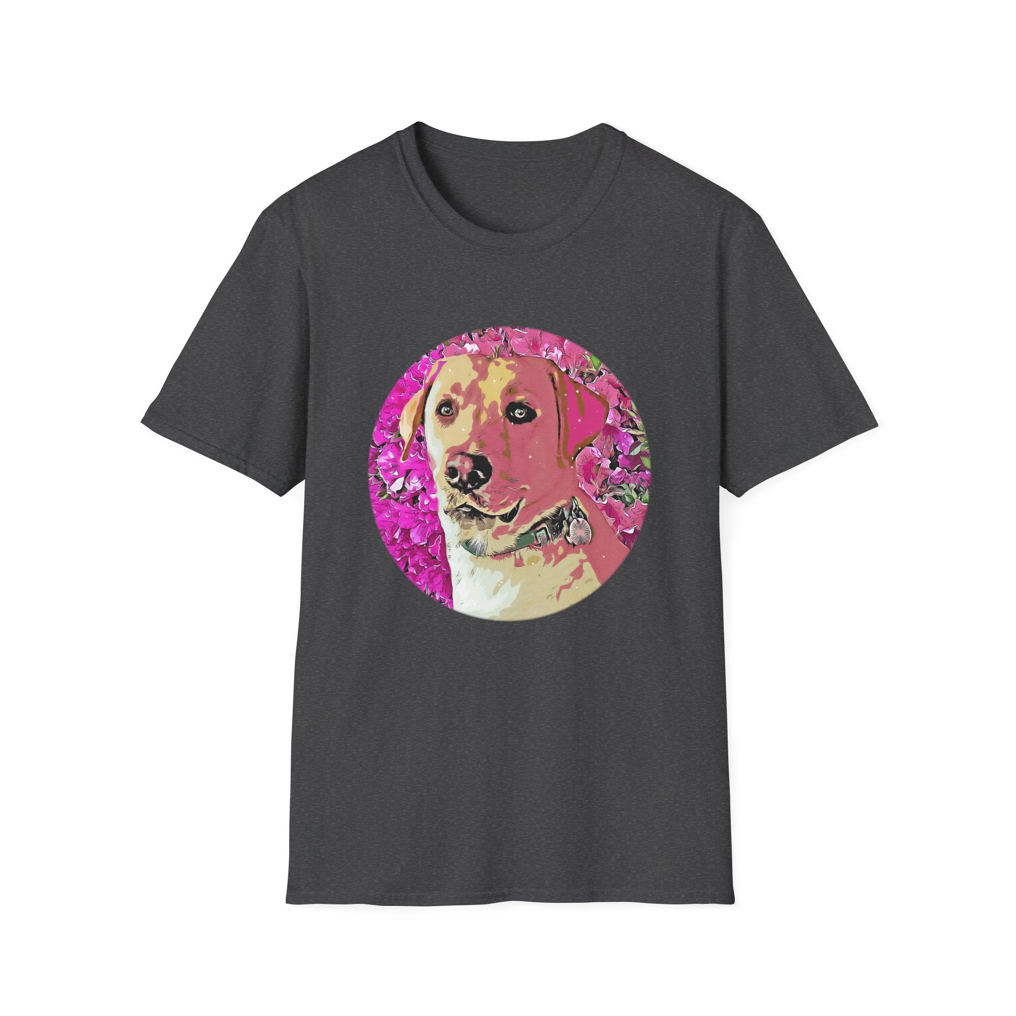 Labrador Retriever Floral Graphic T-Shirt for Dog Lovers