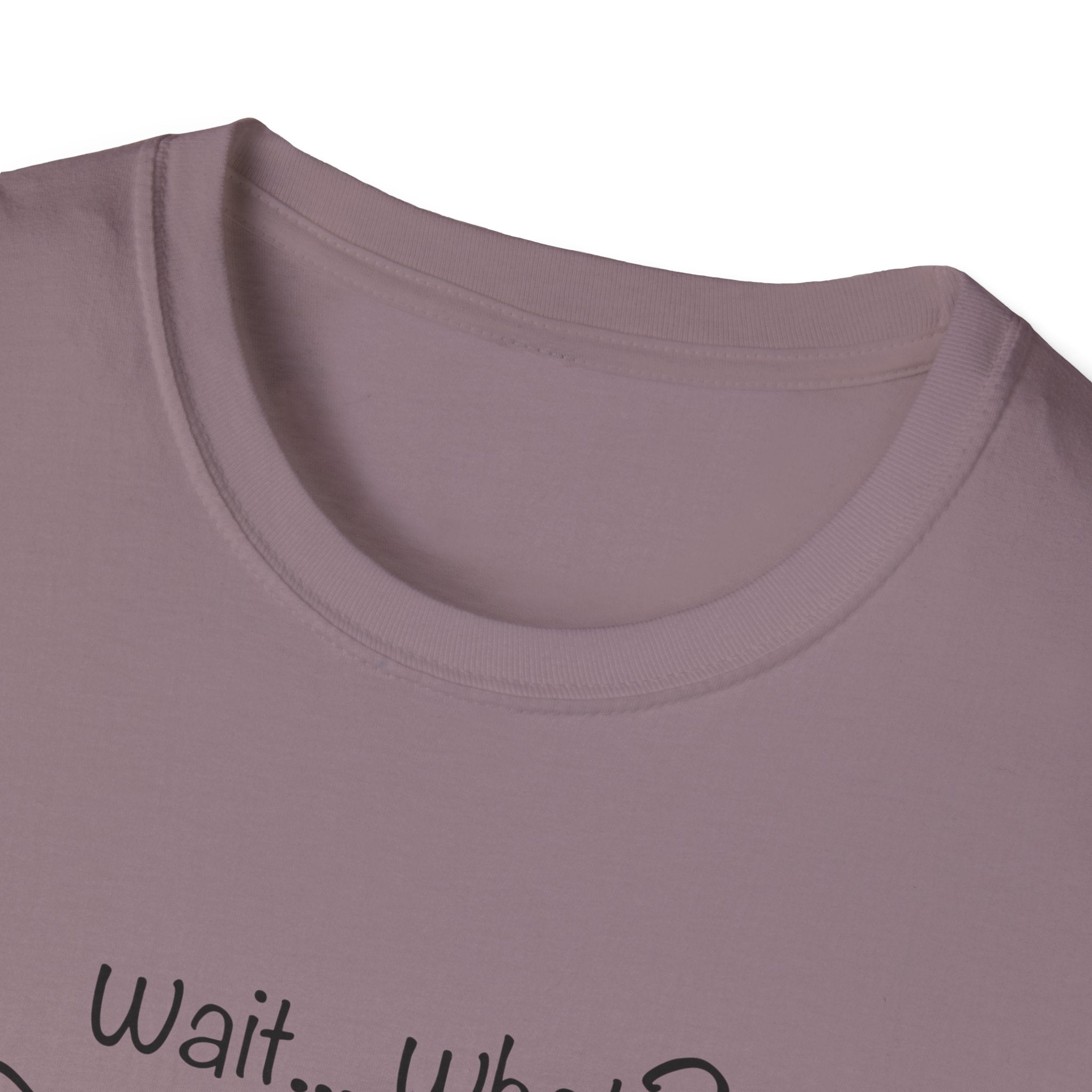 Wait, What? Funny Cat Graphic T-Shirt with Bow Tie