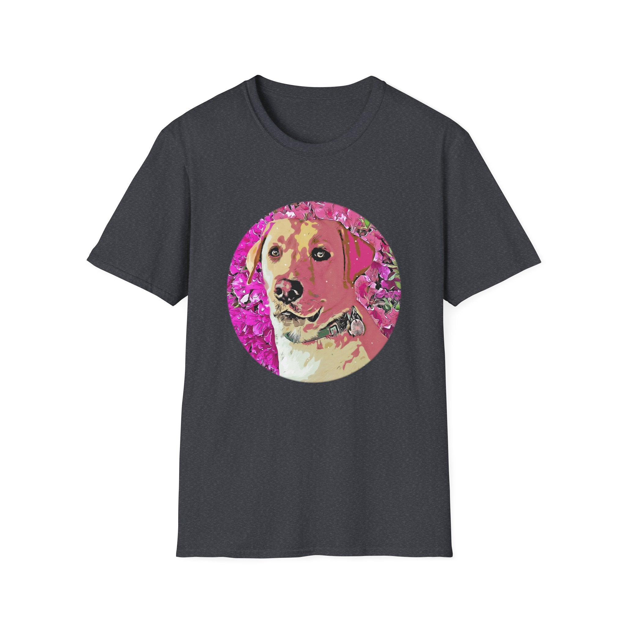 Labrador Retriever Floral Graphic T-Shirt for Dog Lovers