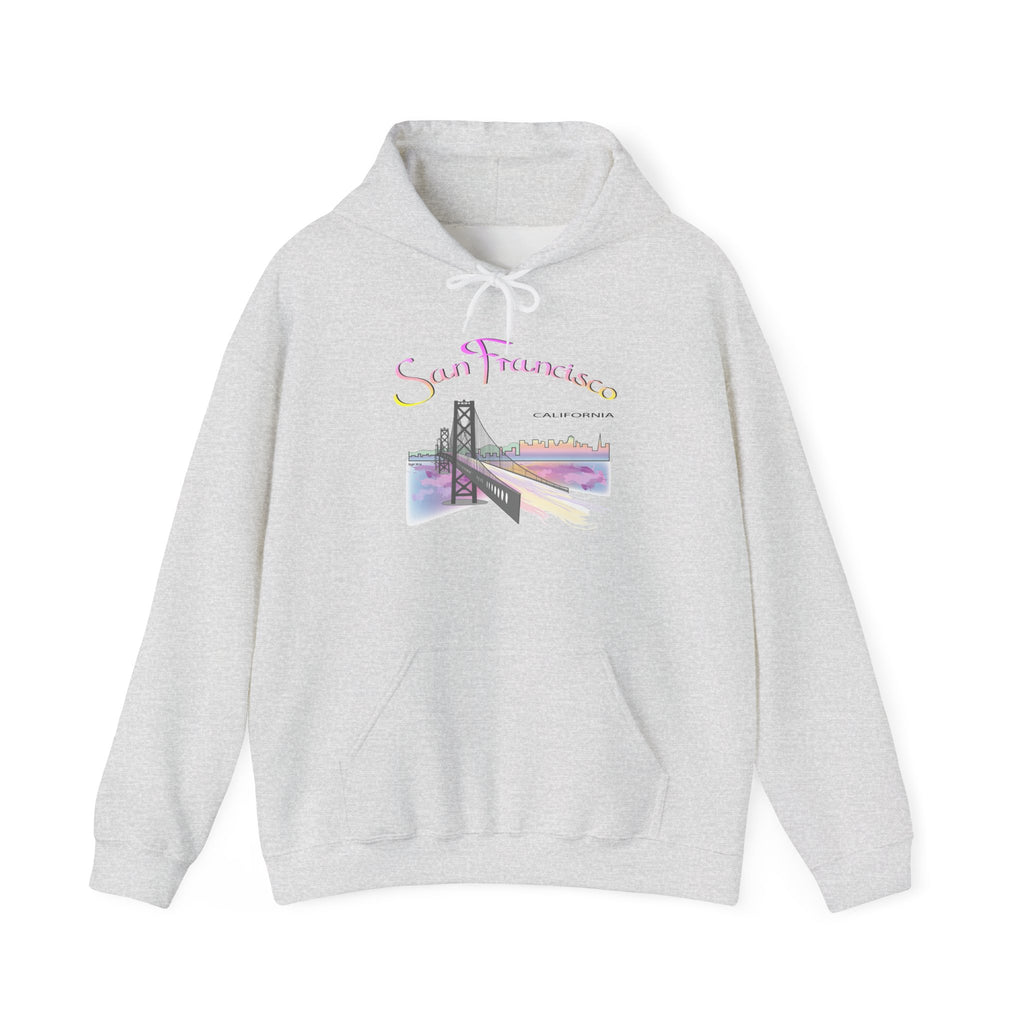 San Francisco Rainbow Bridge Graphic Hoodie - Unisex Heavy Blend™ Hooded Sweatshirt