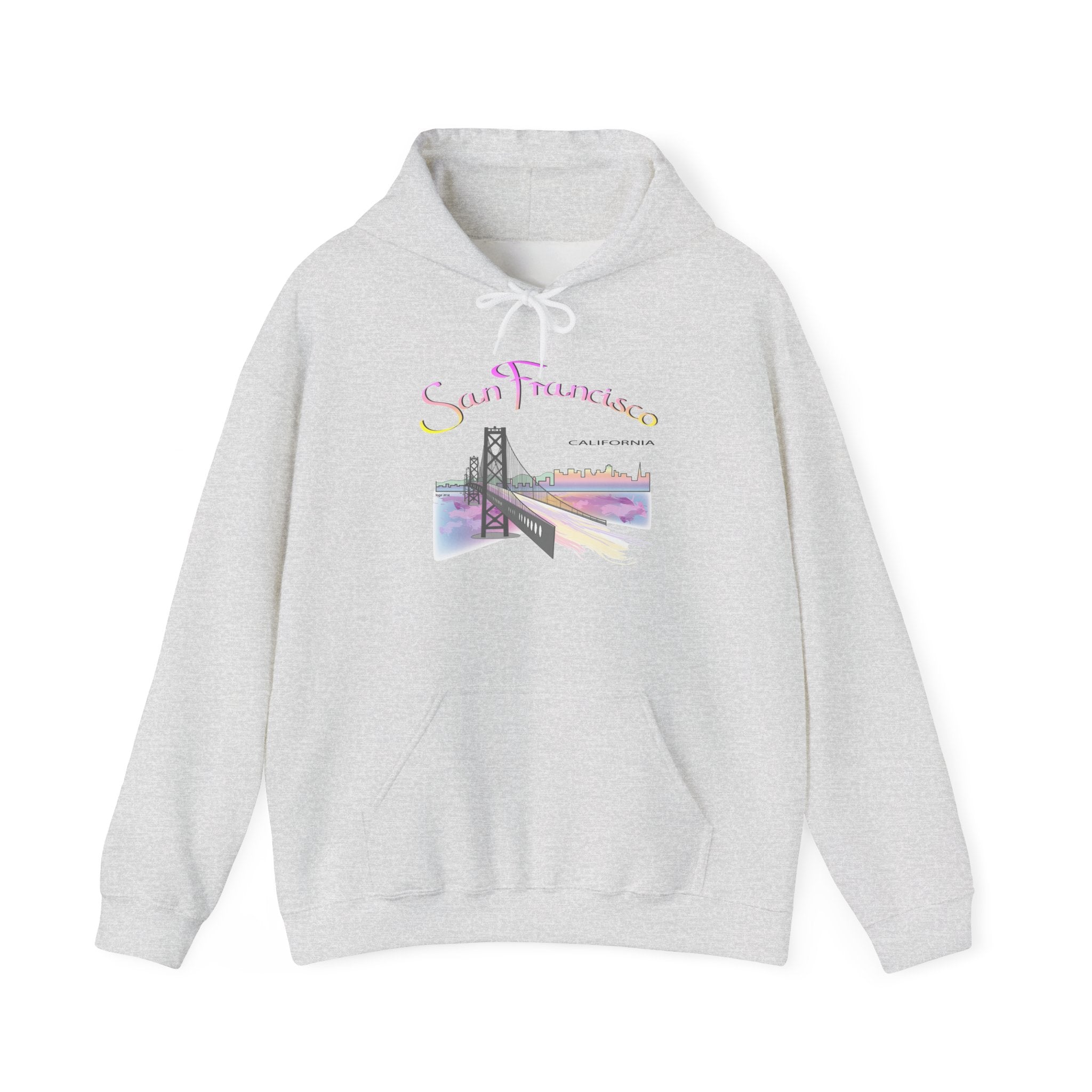 San Francisco Rainbow Bridge Graphic Hoodie - Unisex Heavy Blend™ Hooded Sweatshirt