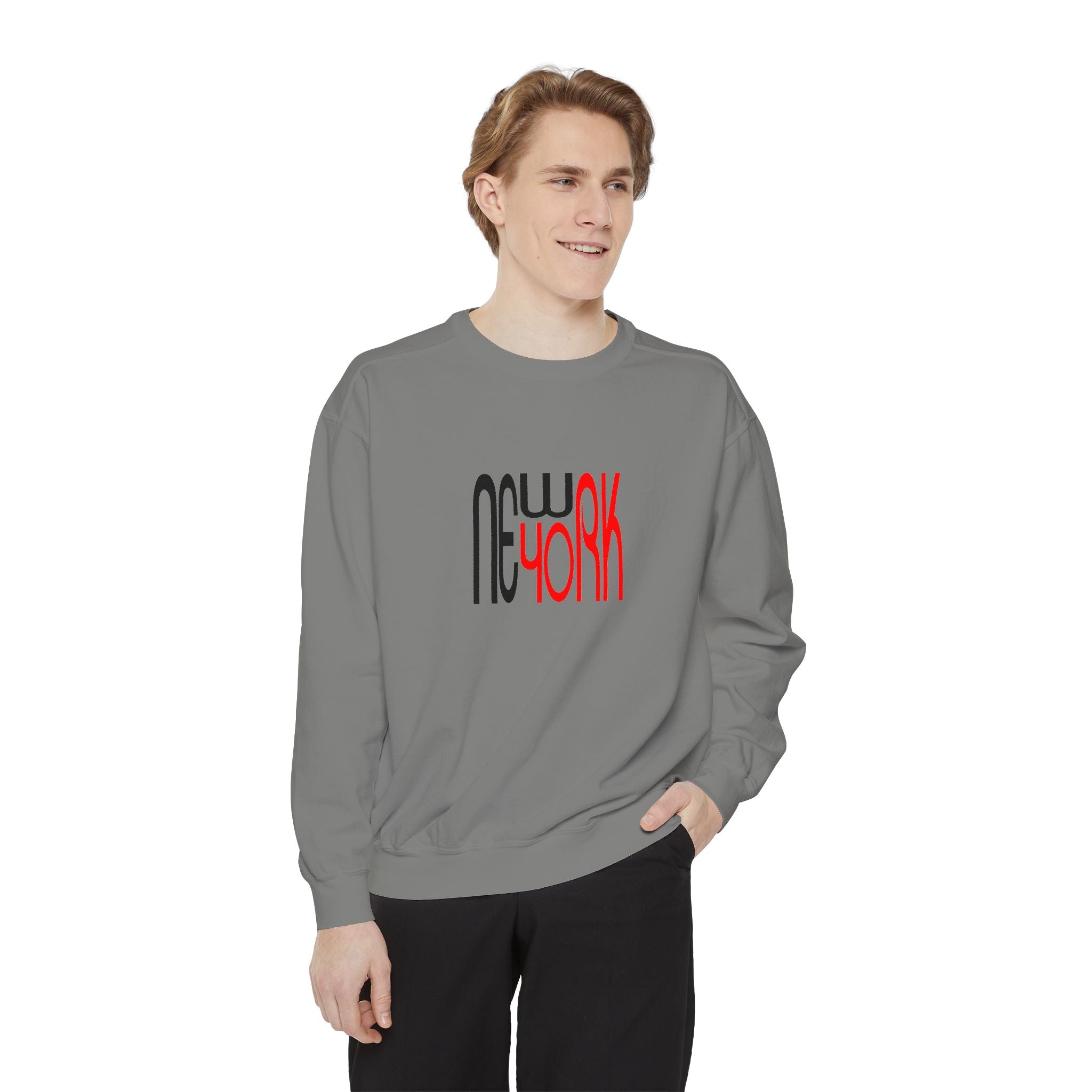 New York Black Red Lettering Graphic Unisex Sweatshirt