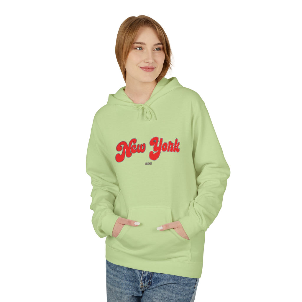 New York 1898 Retro Typography Hoodie